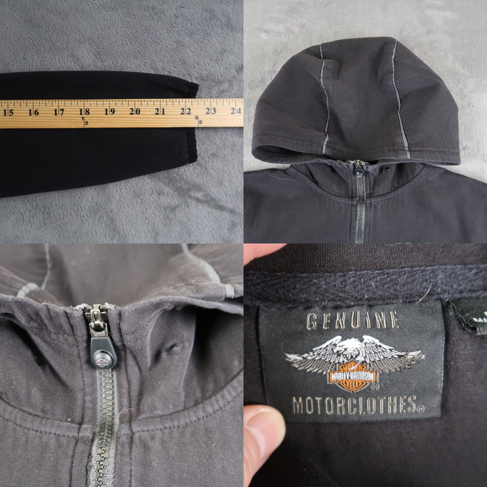 Harley Davidson Harley-Davidson Women H-D Logo Zip Up Hooded Sweatshirt Zip Up M Black Logo Sweatshirt Jacket Size M / US 6-8 / IT 42-44 - 8 Thumbnail