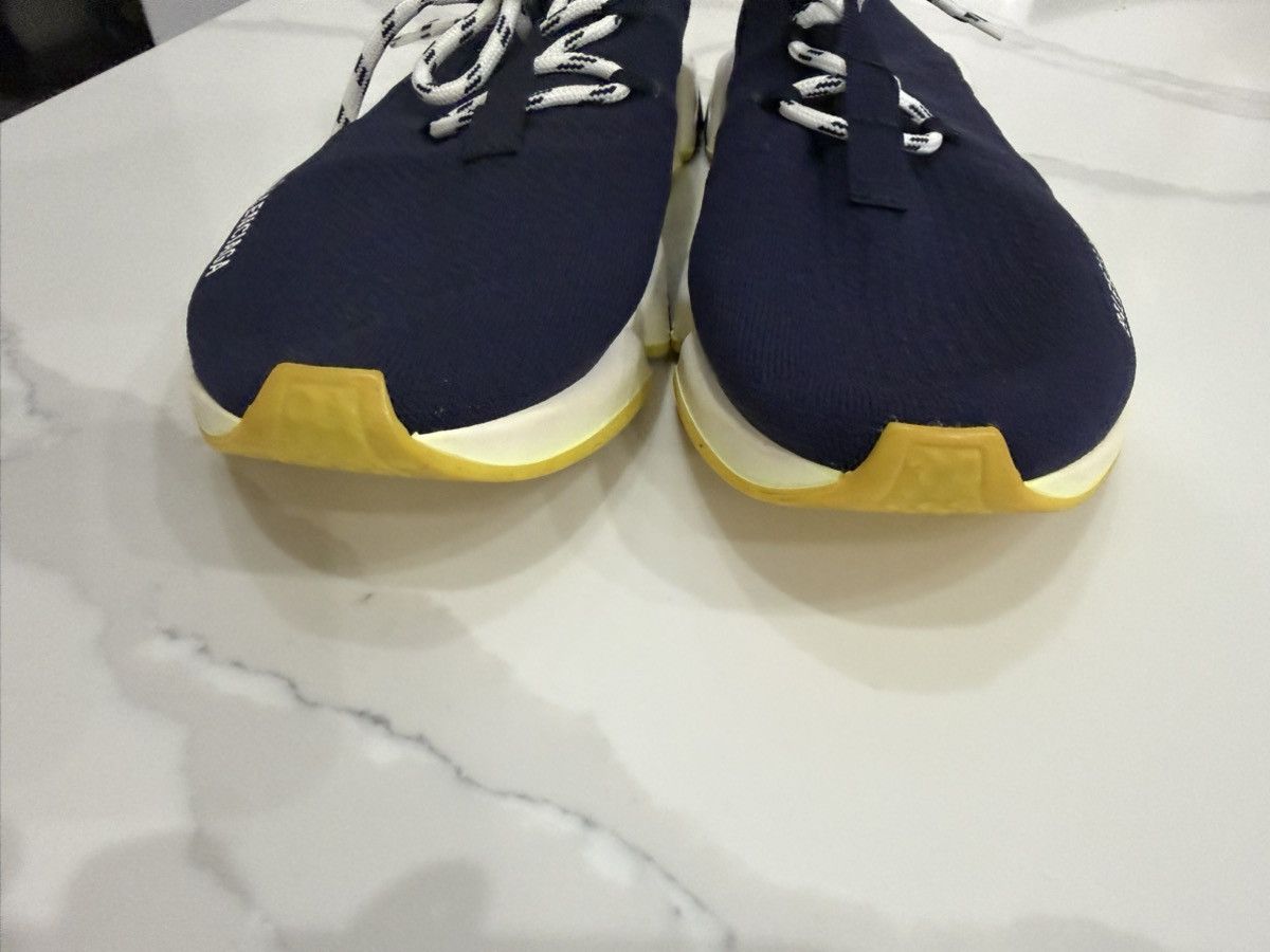 Balenciaga Balenciaga Navy Blue/Neon Green Sock Shoe Sneakers Size US 12 / EU 45 - 13 Thumbnail