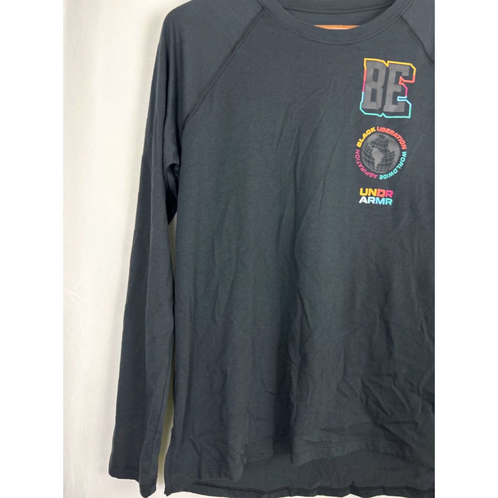 Under Armour Under Armour Womens M Loose Black Culture Be Seen Be Heard Base Layer Shirt Size M / US 6-8 / IT 42-44 - 3 Thumbnail