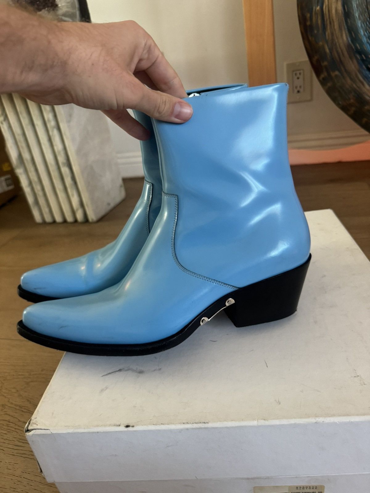 Calvin Klein 205W39NYC Blue Tex Spazolatto boots Size US 10 / EU 43 - 3 Thumbnail