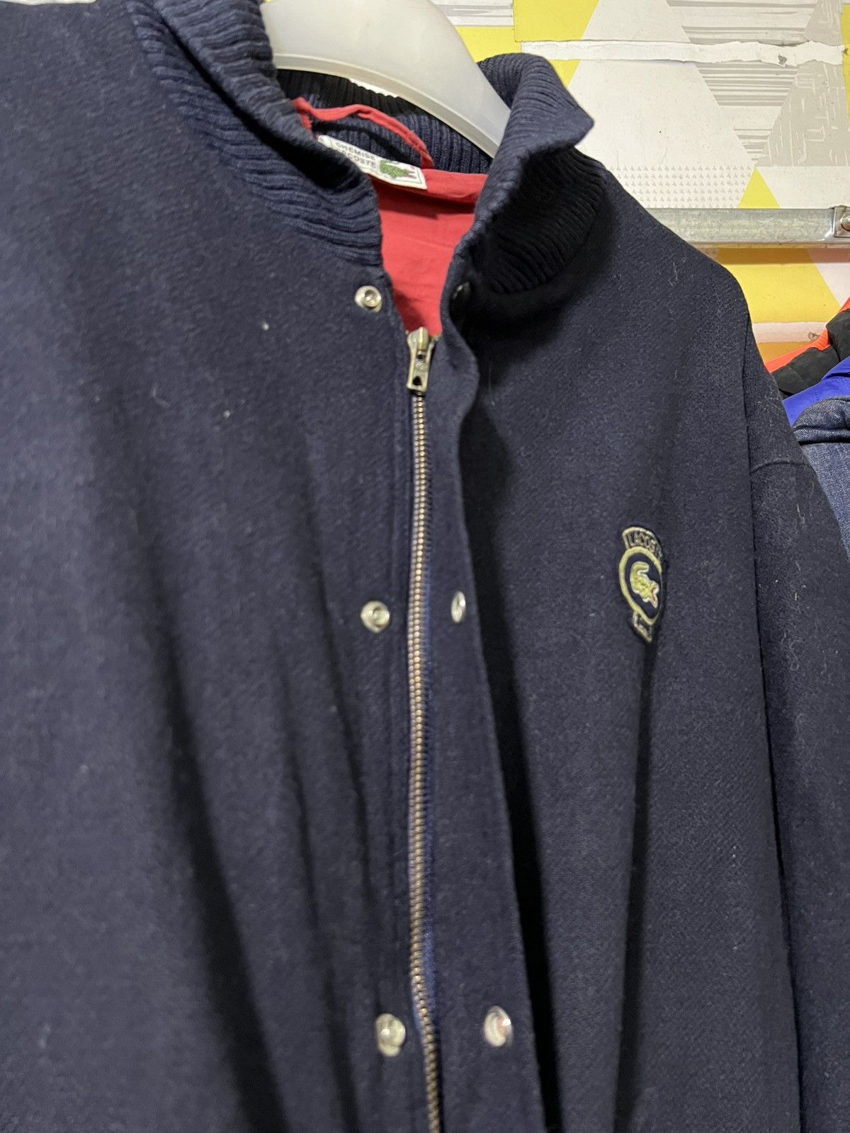 Lacoste Vintage 70s Chemise Lacoste Wool Jacket Made In France Size US XL / EU 56 / 4 - 3 Thumbnail