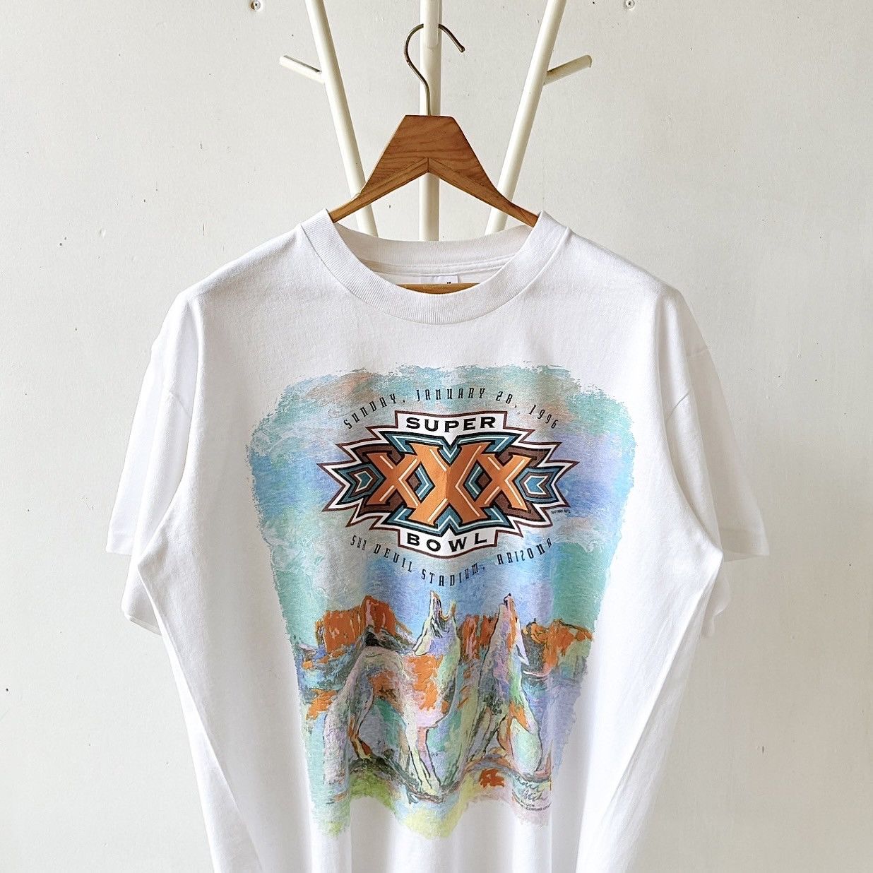 Vintage 90s Super Bowl NFL Football t-shirt/ L Size US L / EU 52-54 / 3 - 3 Thumbnail