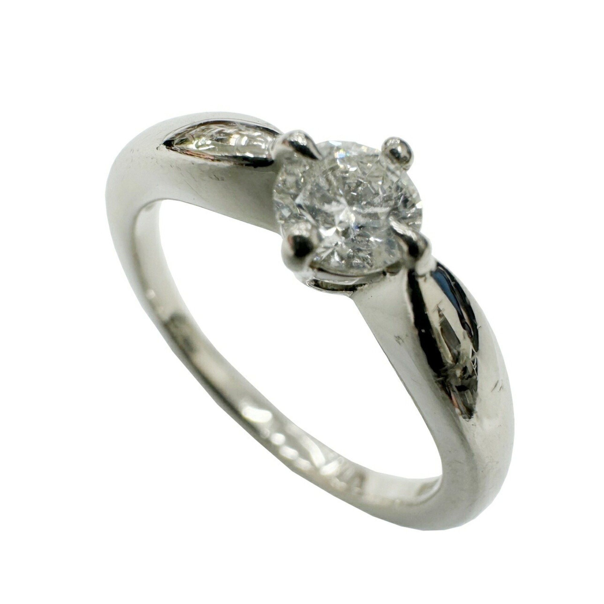 image of Bulgari Bvlgari Torcello Engagement Ring Dedicata A Venice Pt950 Platinum 1P Diamond D0.3Ct 4.7G No