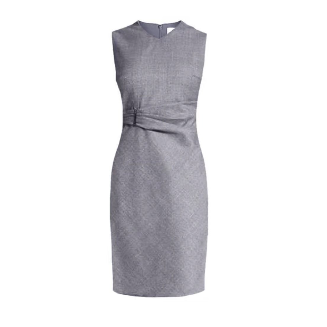 image of Hugo Boss Dakirsa Wool Sheath Dress in Grey, Women's (Size Large)
