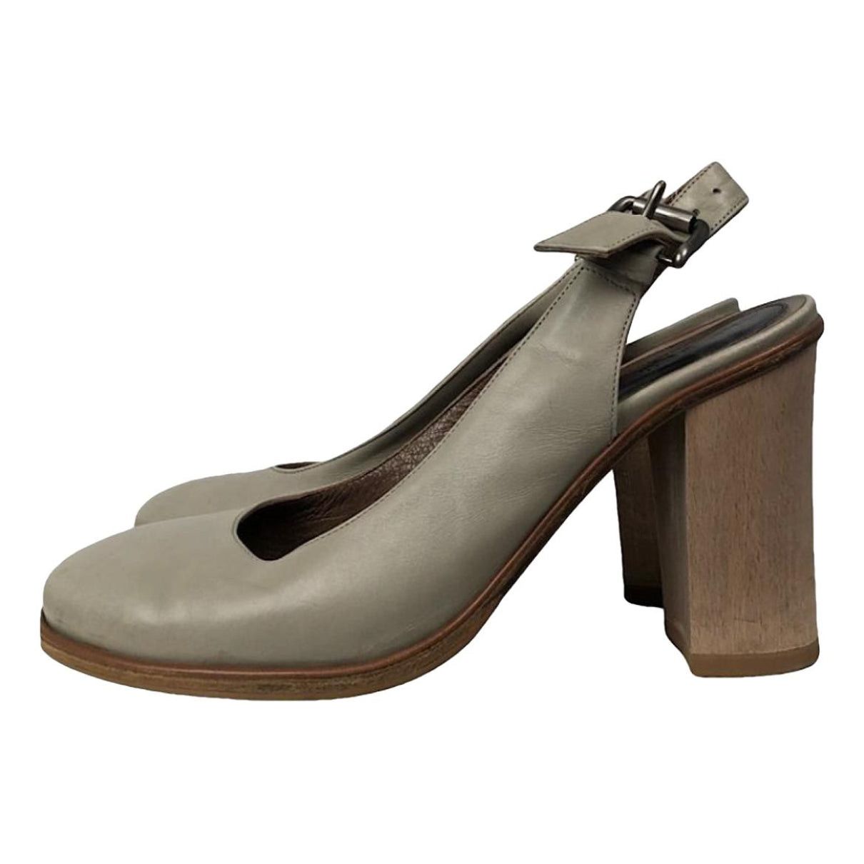 Marni Grey Leather Heel Size US 7 / IT 37 - 1 Thumbnail