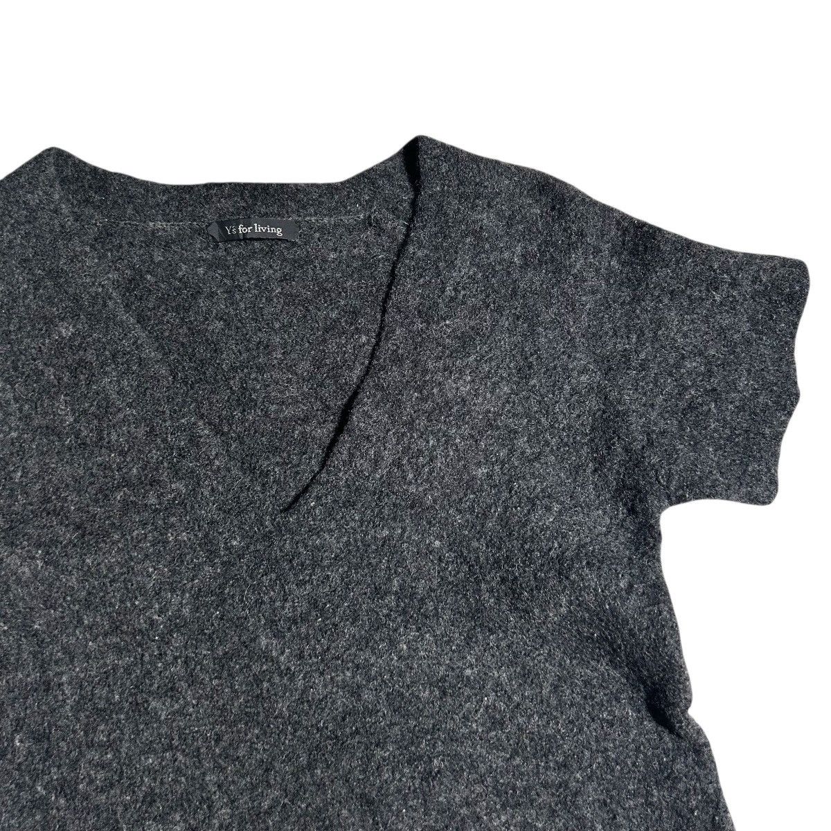 Yohji Yamamoto Y’s for living By Yohji Yamamoto Wool V-neck Tshirt Size ONE SIZE - 5 Thumbnail
