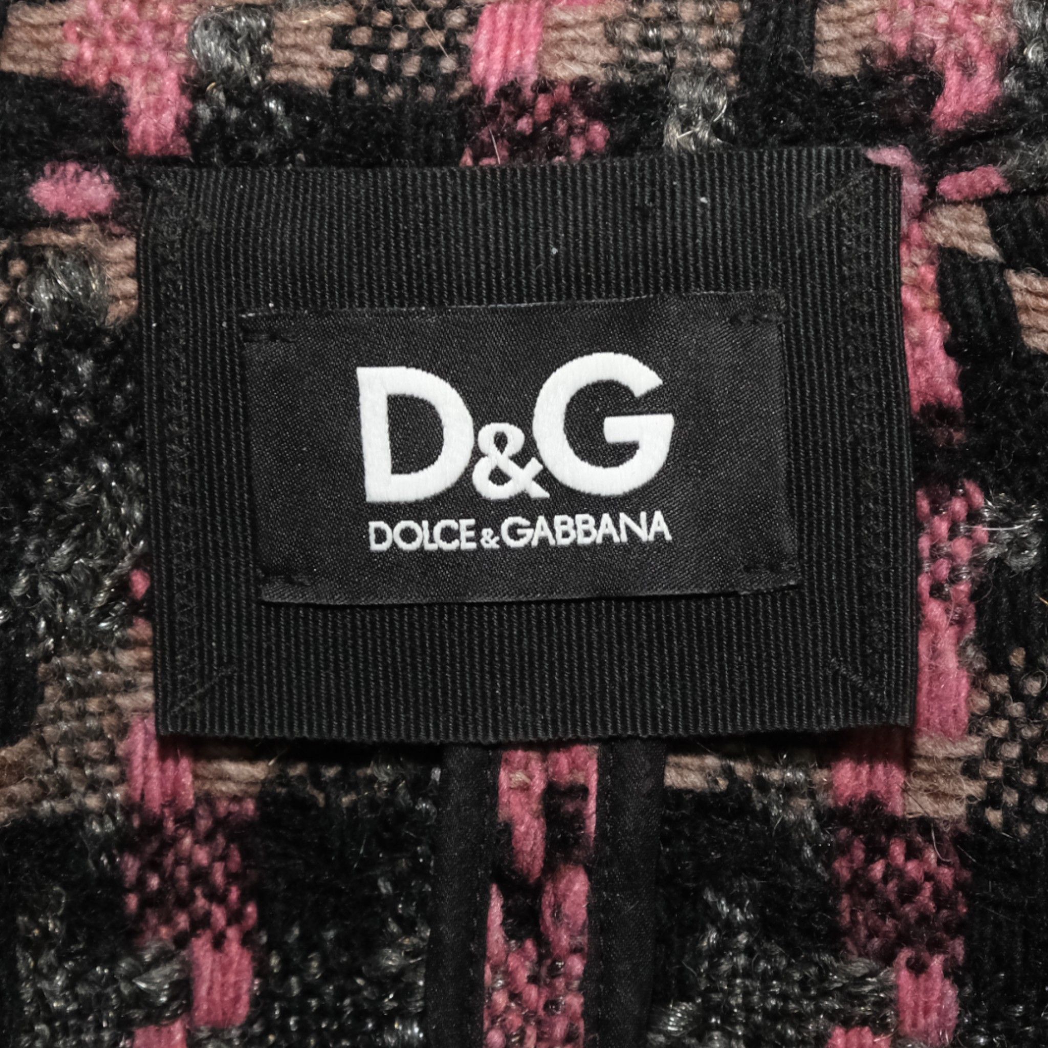 Dolce & Gabbana D&G Wool Blend Houndstooth Blazer Size L / US 10 / IT 46 - 4 Thumbnail