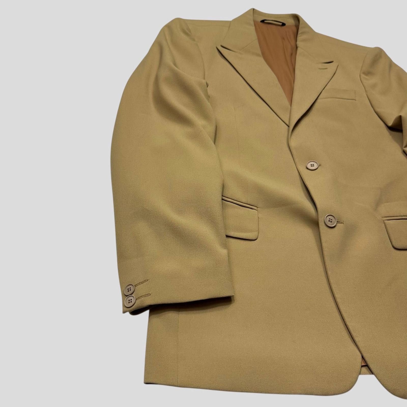 Versace Versace Jeans Couture 00’s Camel Rayon Blazer Jacket - M/L Size US L / EU 52-54 / 3 - 6 Thumbnail
