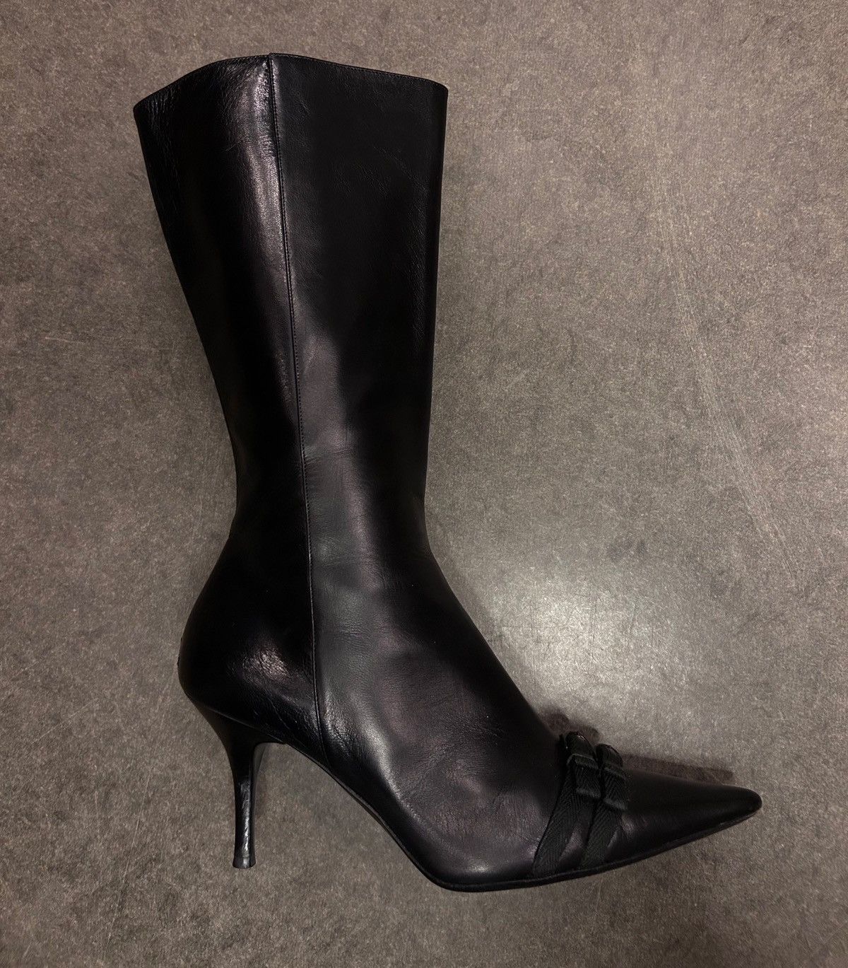 Bally Y2K pointy black boots Size US 7.5 / IT 37.5 - 1 Thumbnail