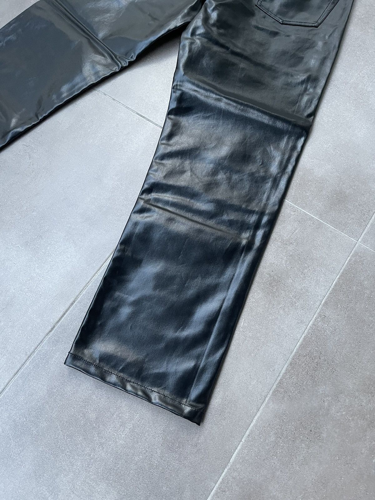 Etudes !DS! SS22 Etudes Corner Coated Faux Leather Black Pants Size US 30 / EU 46 - 16 Thumbnail