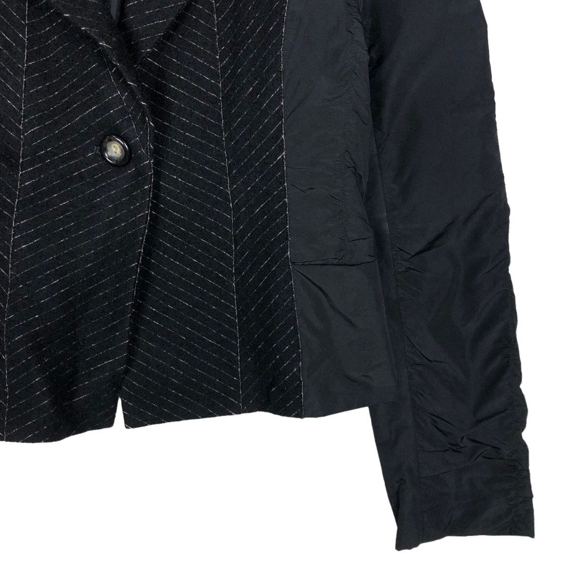 Hiroko Koshino Homme 🔥Vintage Cropped Biker Jacket Double Collar Hiroko Bis Size US M / EU 48-50 / 2 - 5 Thumbnail