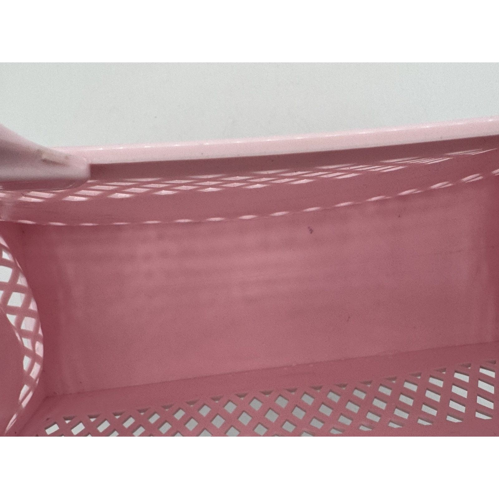 Other Womens Double Handles Pink Plastic Tote Bag w/ Strap Hooks Size ONE SIZE - 2 Thumbnail