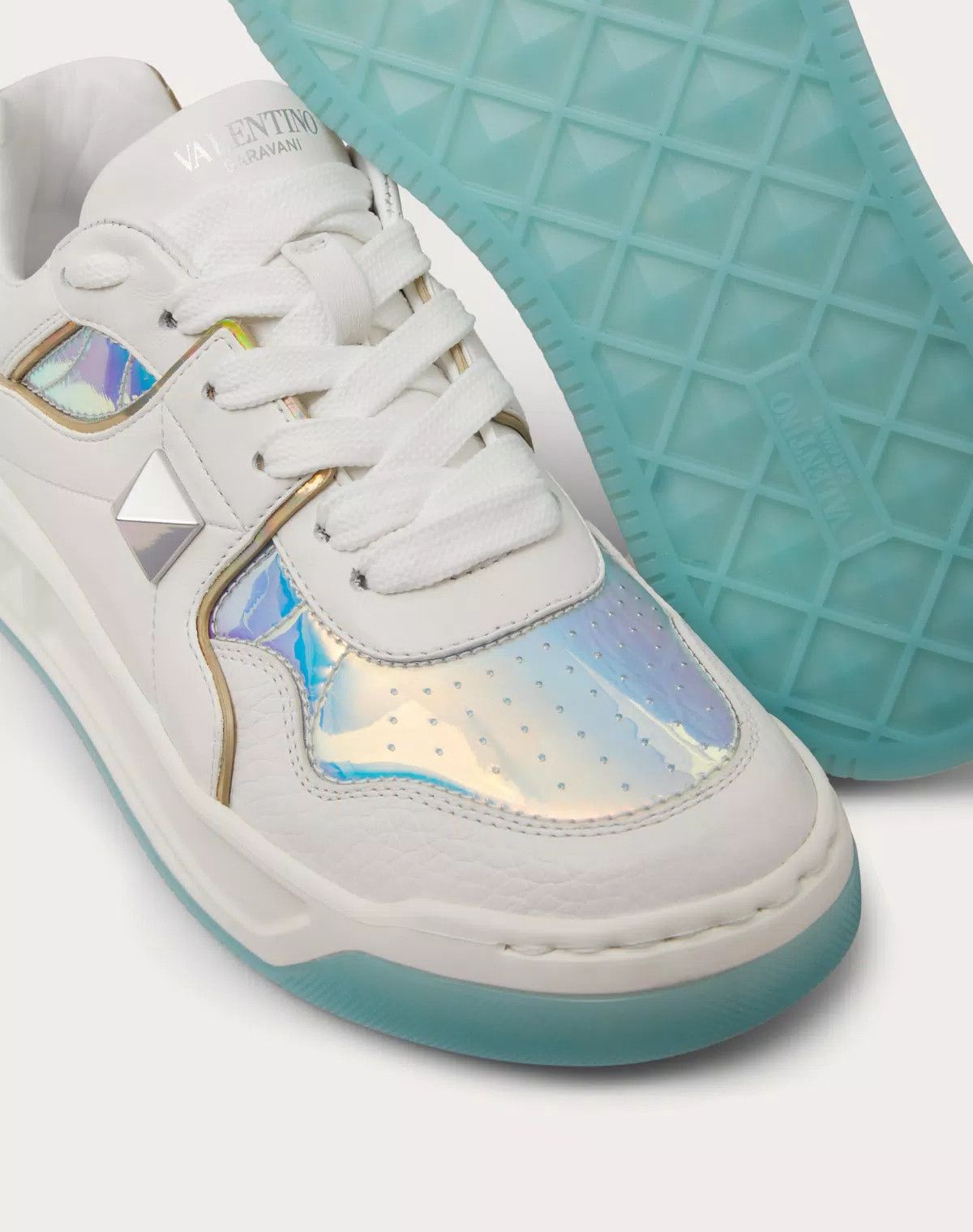 Valentino o1s1wg110426 One Stud Low-Top Sneakers Nappa Leather Size US 9 / IT 39 - 6 Thumbnail