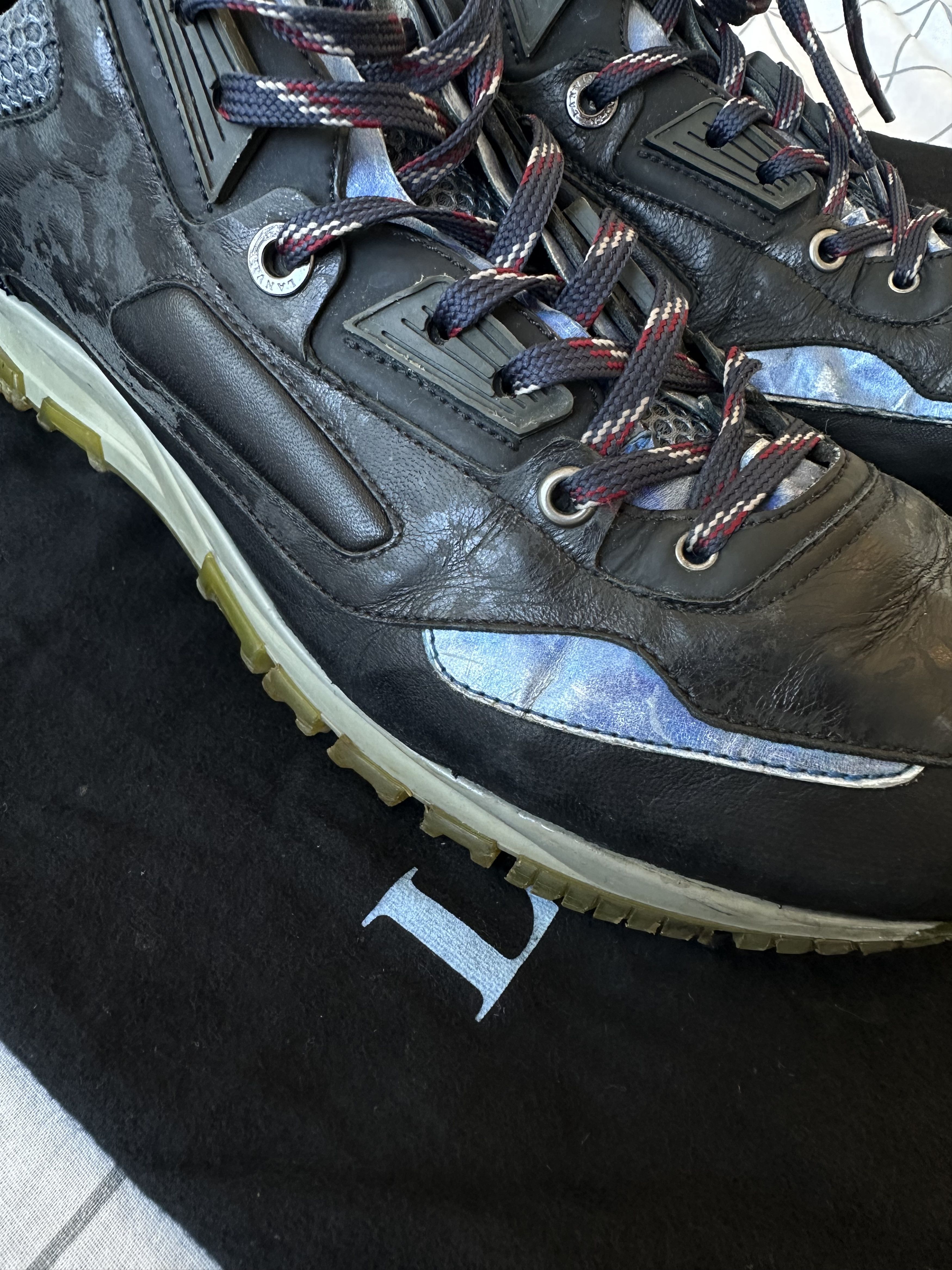 Lanvin Lanvin Runner Metallic Sneakers Size US 11 / EU 44 - 4 Thumbnail