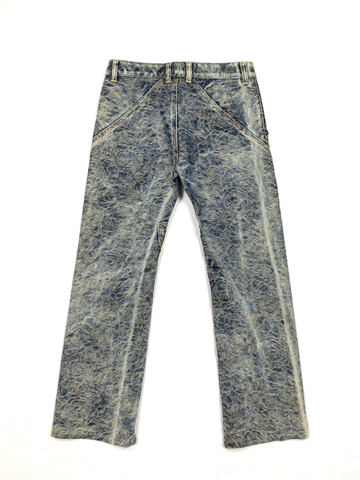 Issey Miyake 2007 Rose Weave Split Denim Jeans Size 28" / US 6 / IT 42 - 6 Thumbnail