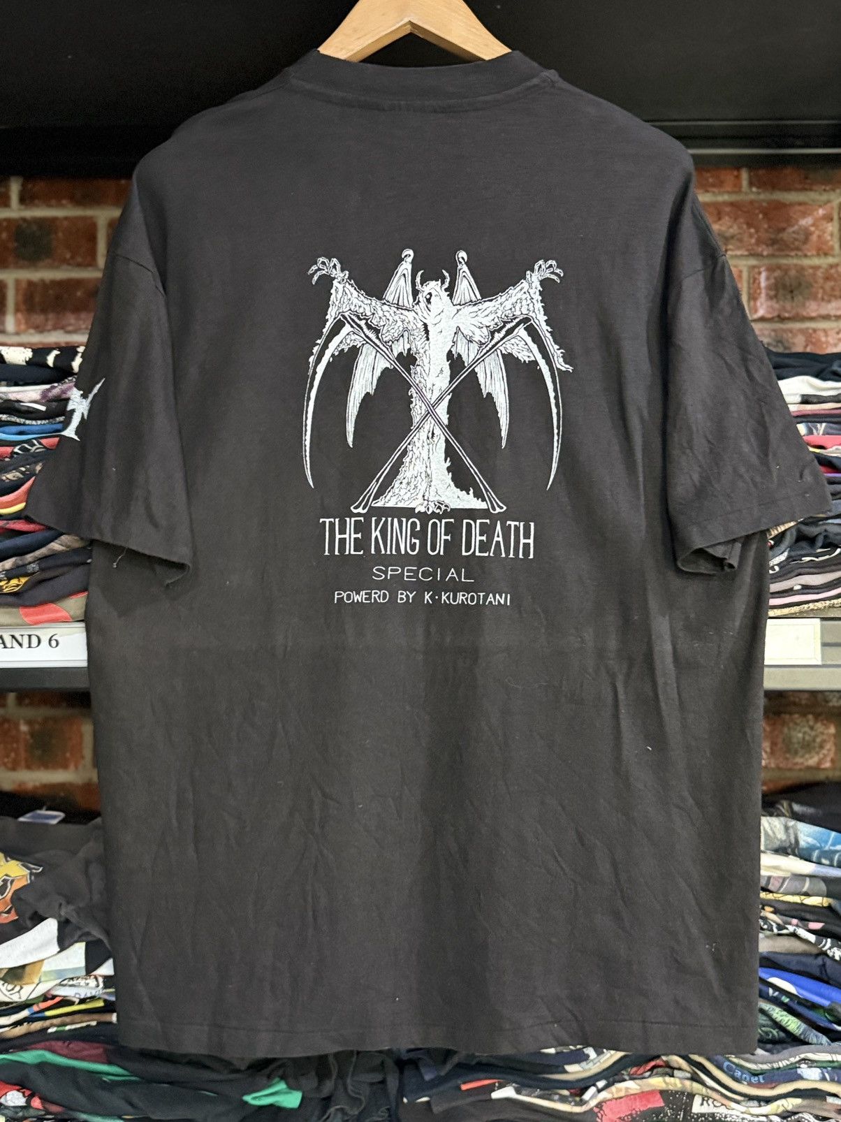 Anime Vintage 90s The King Of Death By K. Kurotani Faded Tee Size US XL / EU 56 / 4 - 1 Thumbnail