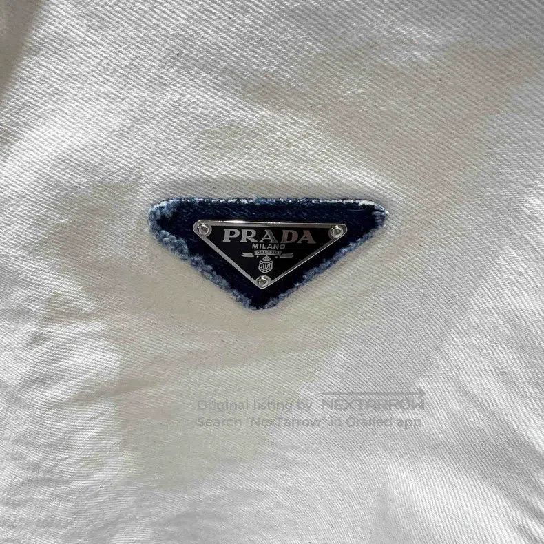 Prada Prada Triangle-marked short denim jacket Size XS / US 0-2 / IT 36-38 - 5 Thumbnail