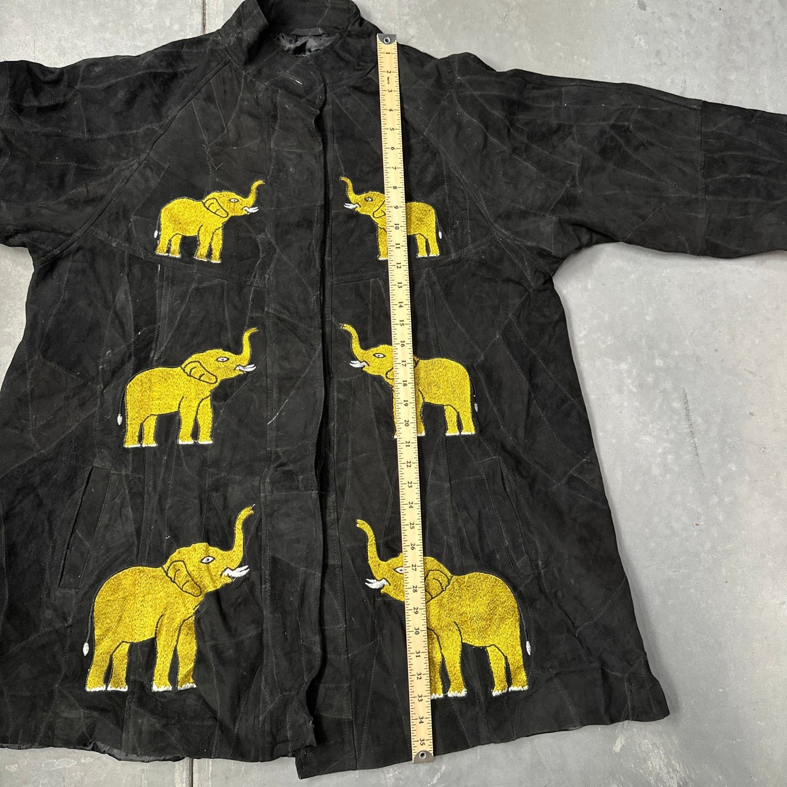 Other The African Star Leather Coat Jacket Womens Medium Elephant Size M / US 6-8 / IT 42-44 - 4 Thumbnail
