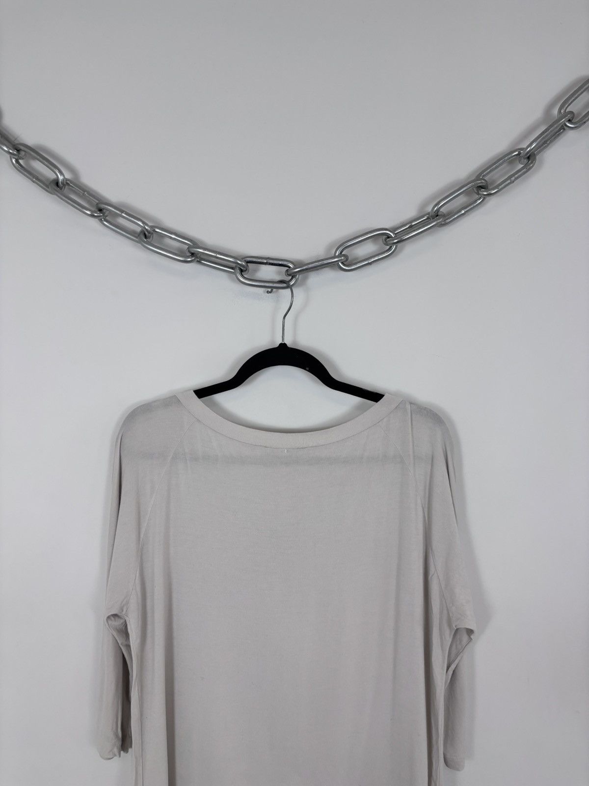 Max Mara Max Mara Bodywear Ecru White Women’s V-Neck Long Sleeve Tee Size L / US 10 / IT 46 - 12 Thumbnail