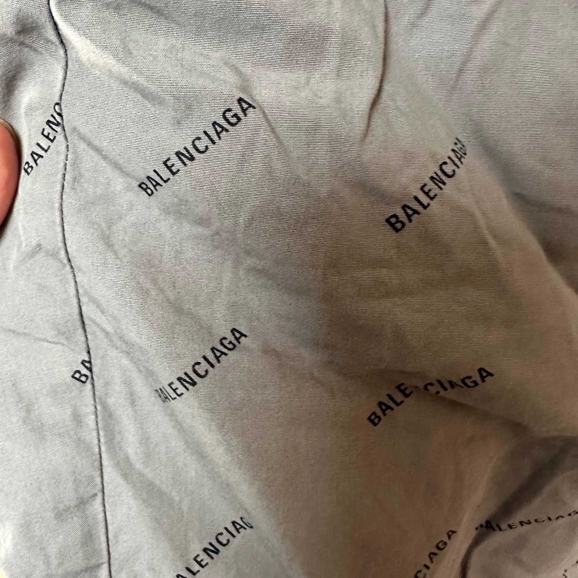 Balenciaga Balenciaga All-Over Multi-Element Logo Silk Gray Shorts 48 Size US 32 / EU 48 - 5 Thumbnail
