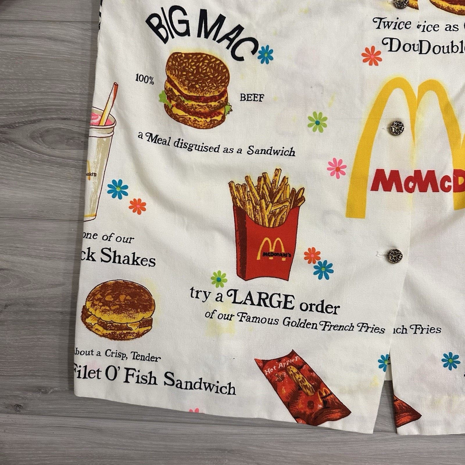 Vintage VTG 70’s Ronald McDonald's AOP Worker’s Smock Shirt Rare Size US M / EU 48-50 / 2 - 8 Thumbnail