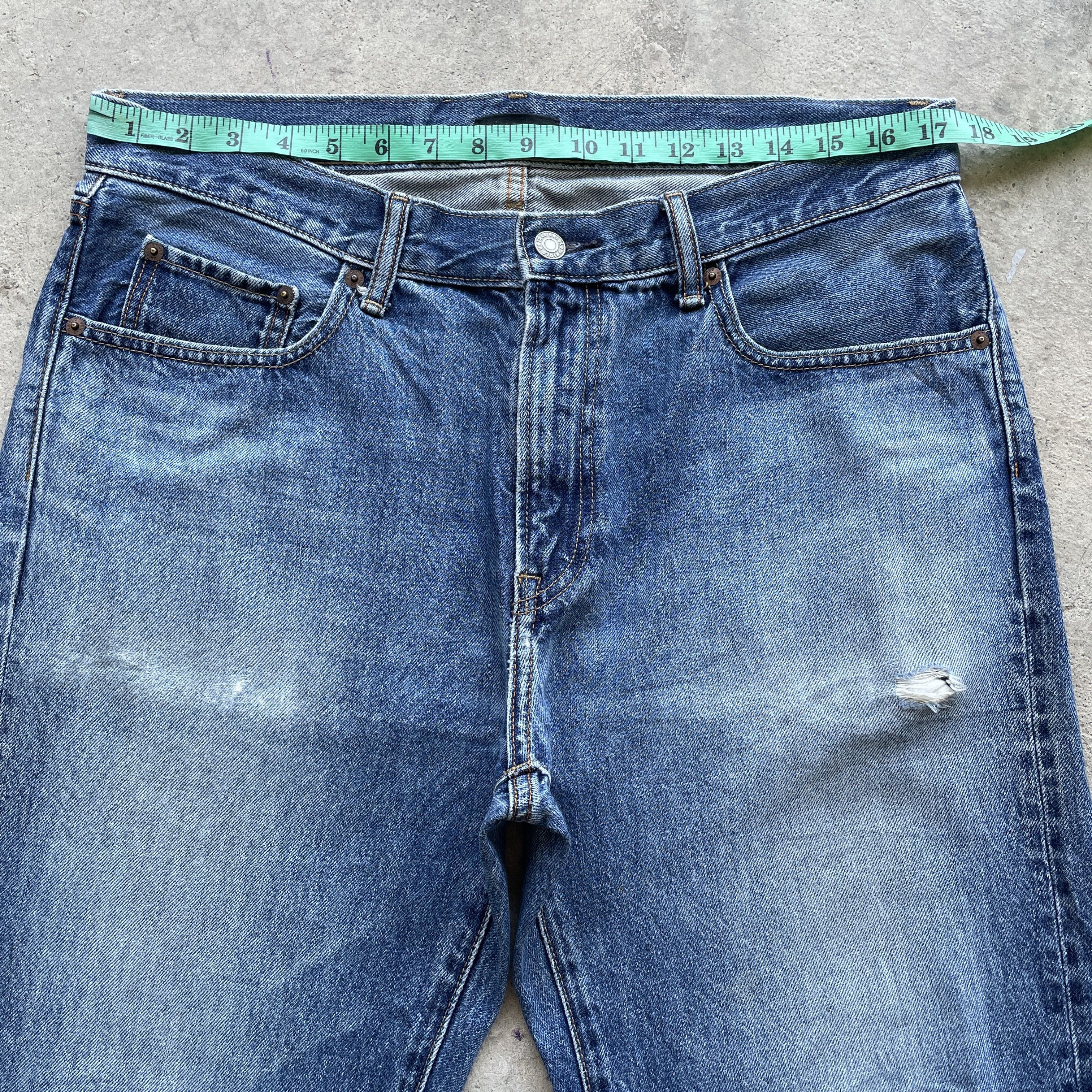 Japanese Brand W35x31 Vintage Japanese Brand Denim Faded Pants Jeans Size US 35 - 3 Thumbnail