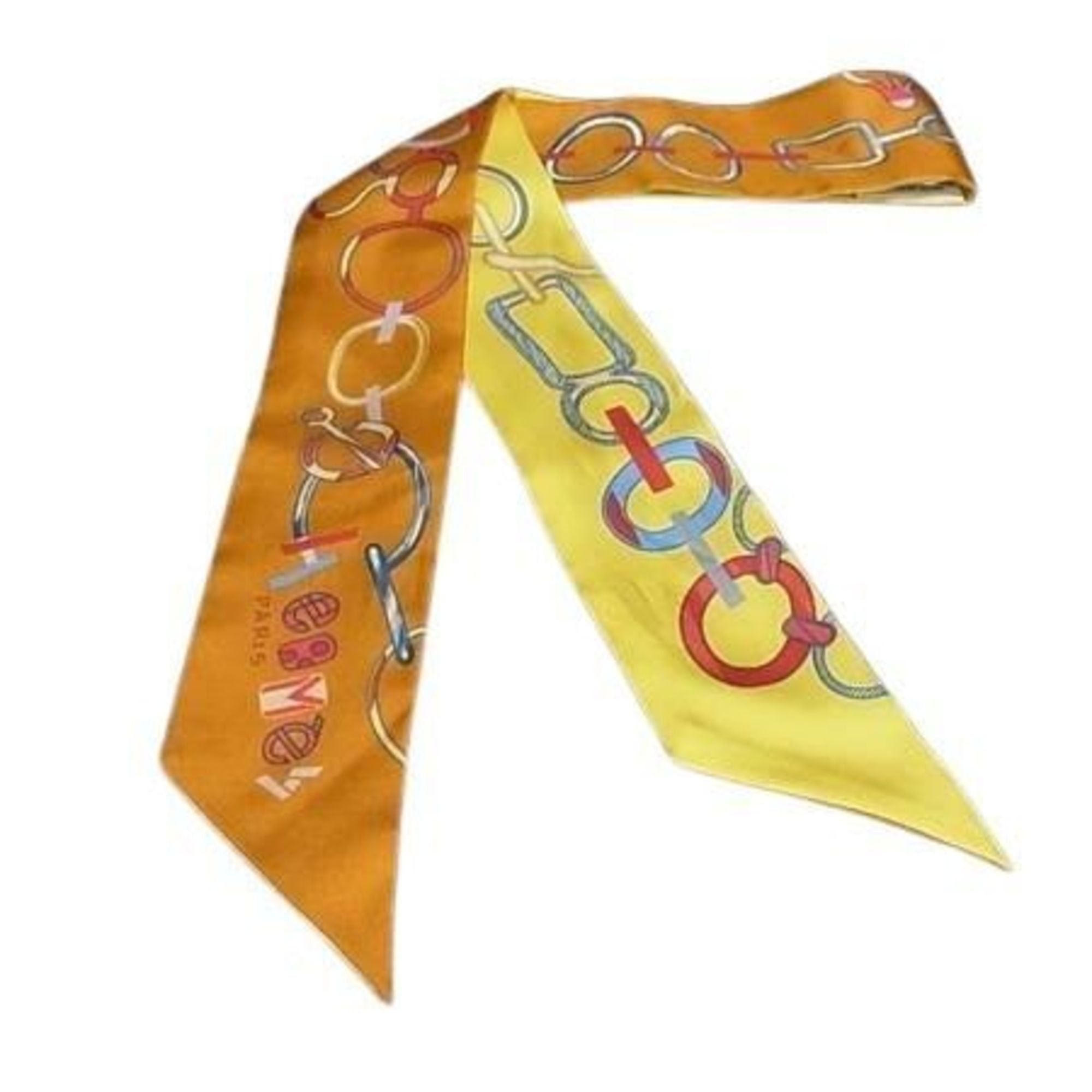 Hermes HERMES Ribbon Scarf/Muffler, Twilly, Multicolor, Silk, Women's, Do Re Boucles Size ONE SIZE - 1 Thumbnail