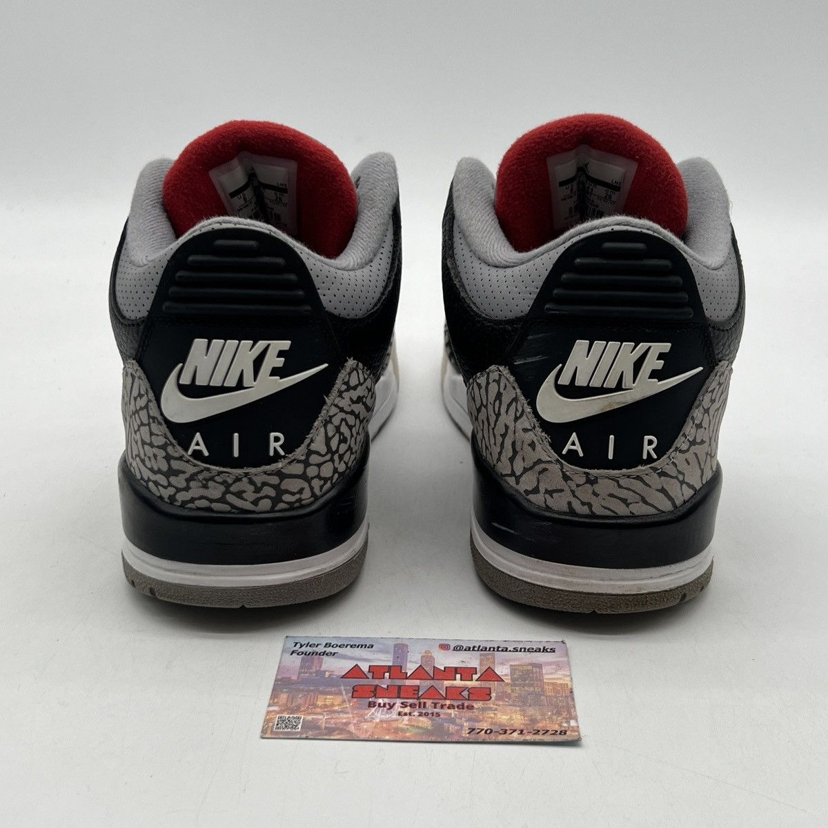 Jordan Brand Air Jordan 3 Black cement Size US 8 / EU 41 - 3 Thumbnail
