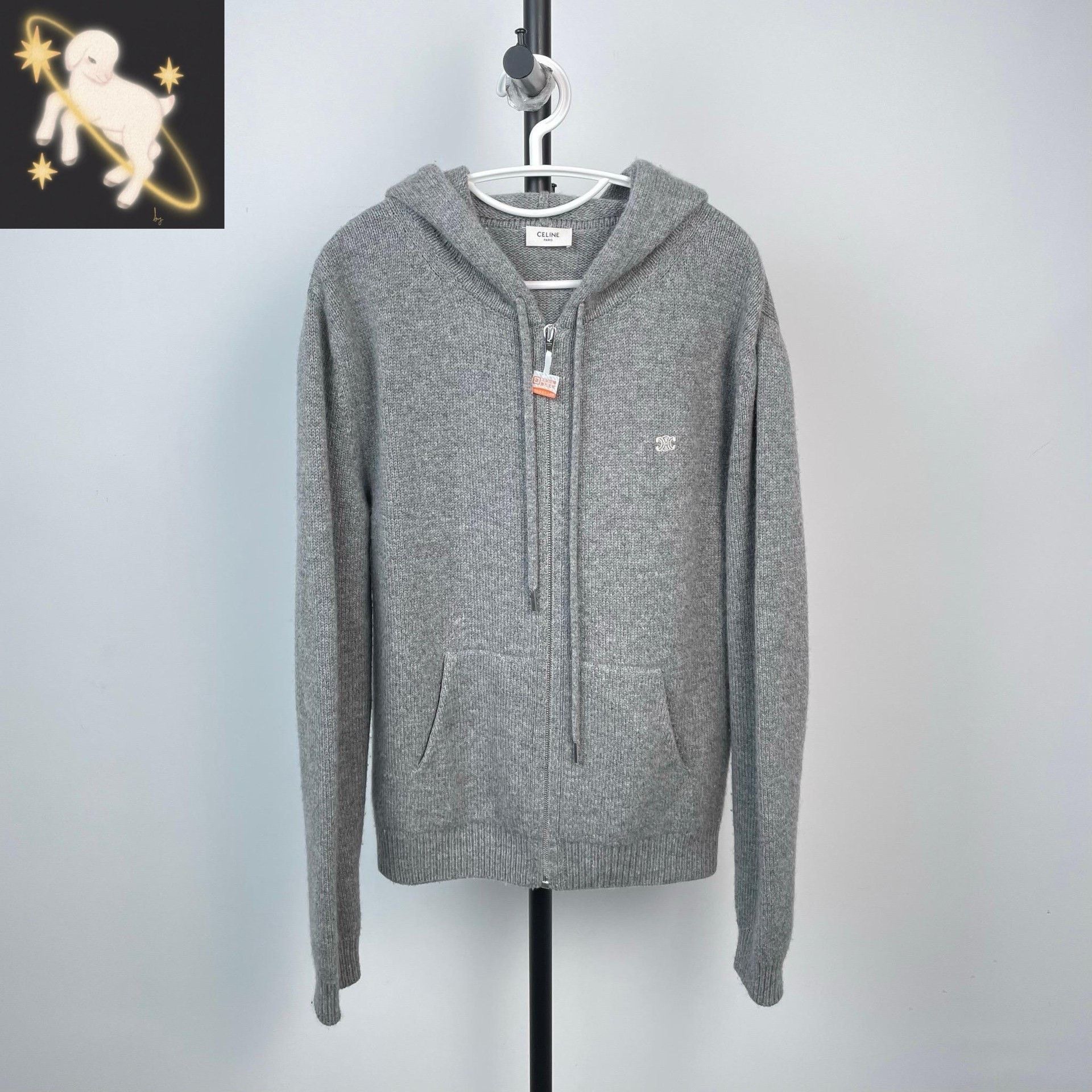 Celine Celine Embroidered Gray Jacket M Women Size M / US 6-8 / IT 42-44 - 1 Thumbnail