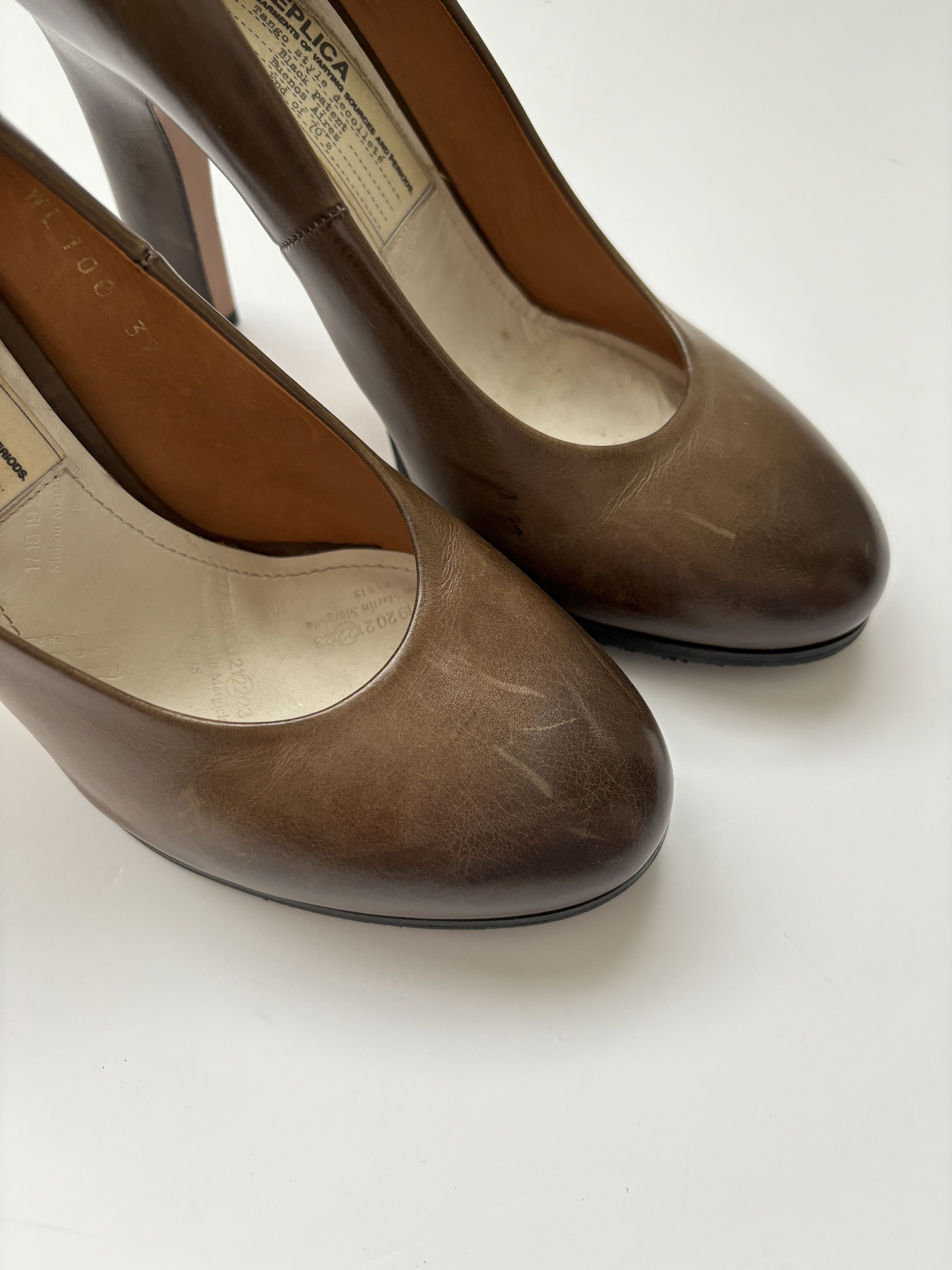Maison Margiela ⚡️QUICK SALE⚡️Maison Margiela Replica Brown Heeled Pumps Size US 7 / IT 37 - 10 Thumbnail