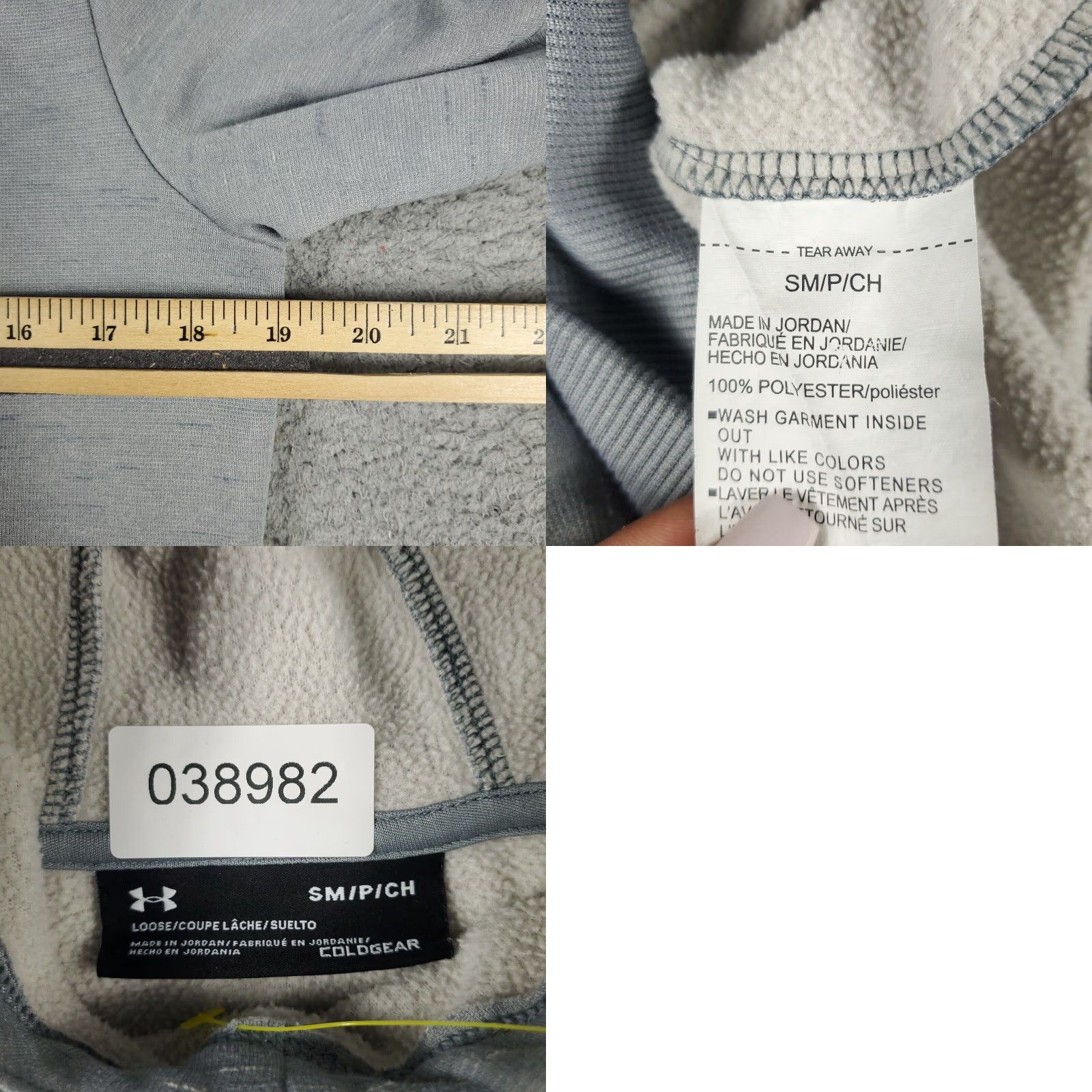 Under Armour Under Armour Hoodie Womens Small Gray Pullover Sweatshirt Mock Neck Logo Pockets Regular Fit- Activewear, Casual, Winter Size S / US 4 / IT 40 - 8 Thumbnail