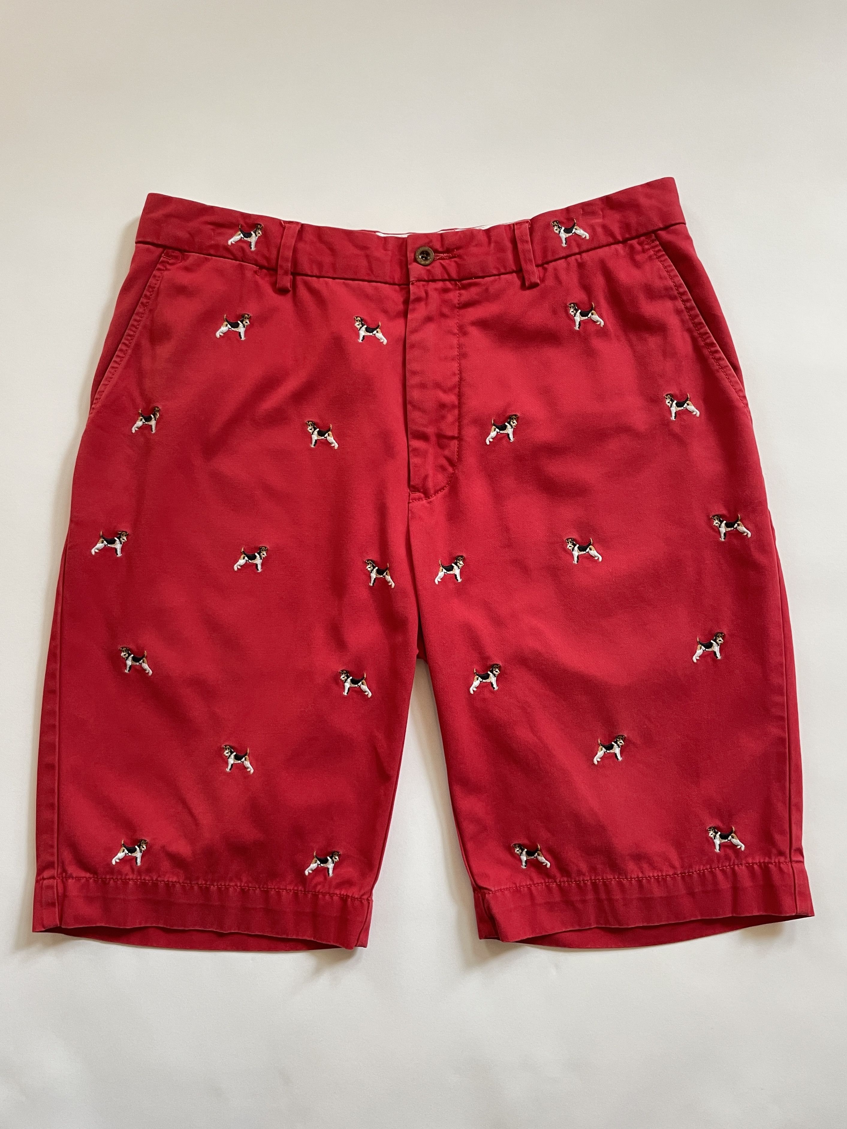 Polo Ralph Lauren × Vintage 1990s 2000s Polo by Ralph Lauren Embroidered Dog Shorts Size US 35 - 1 Thumbnail