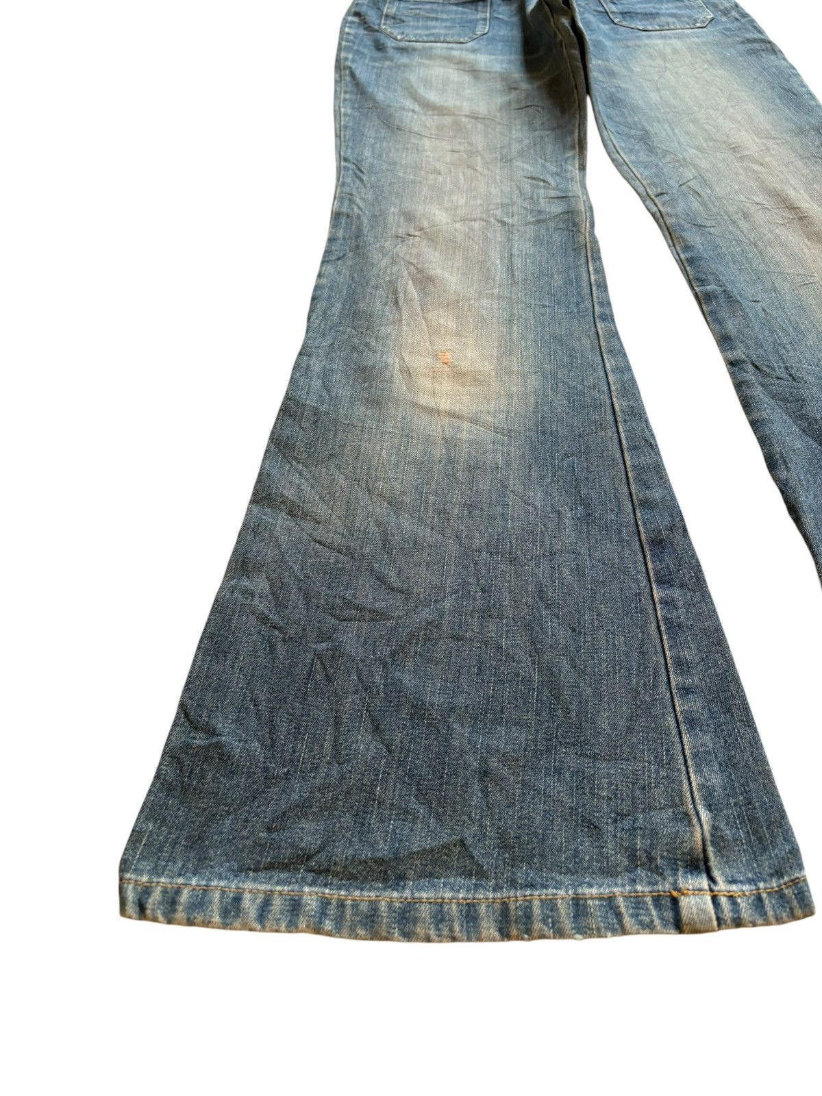 Japanese Brand Vintage Japanese Mud Wash Bush Pants Flare Jeans Size 28" / US 6 / IT 42 - 6 Thumbnail