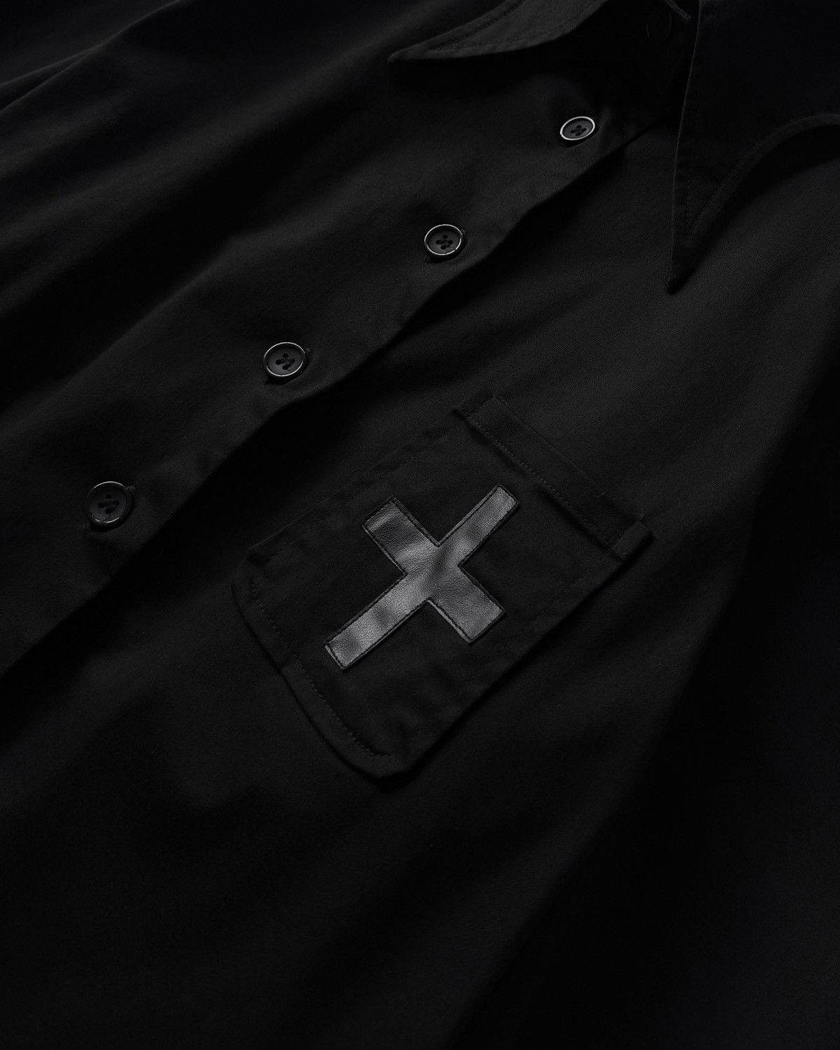 Japanese Brand BODY LINE BLACK GOTHIC SHIRT Size M / US 6-8 / IT 42-44 - 3 Thumbnail