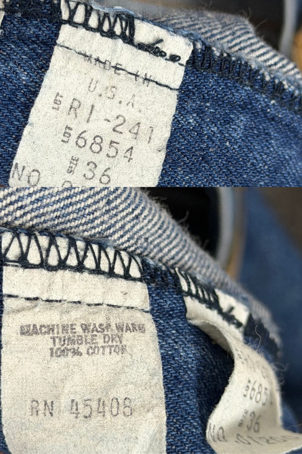 80s PRL USA Talon Zip Selvedge Style Jeans 36x29 image 3