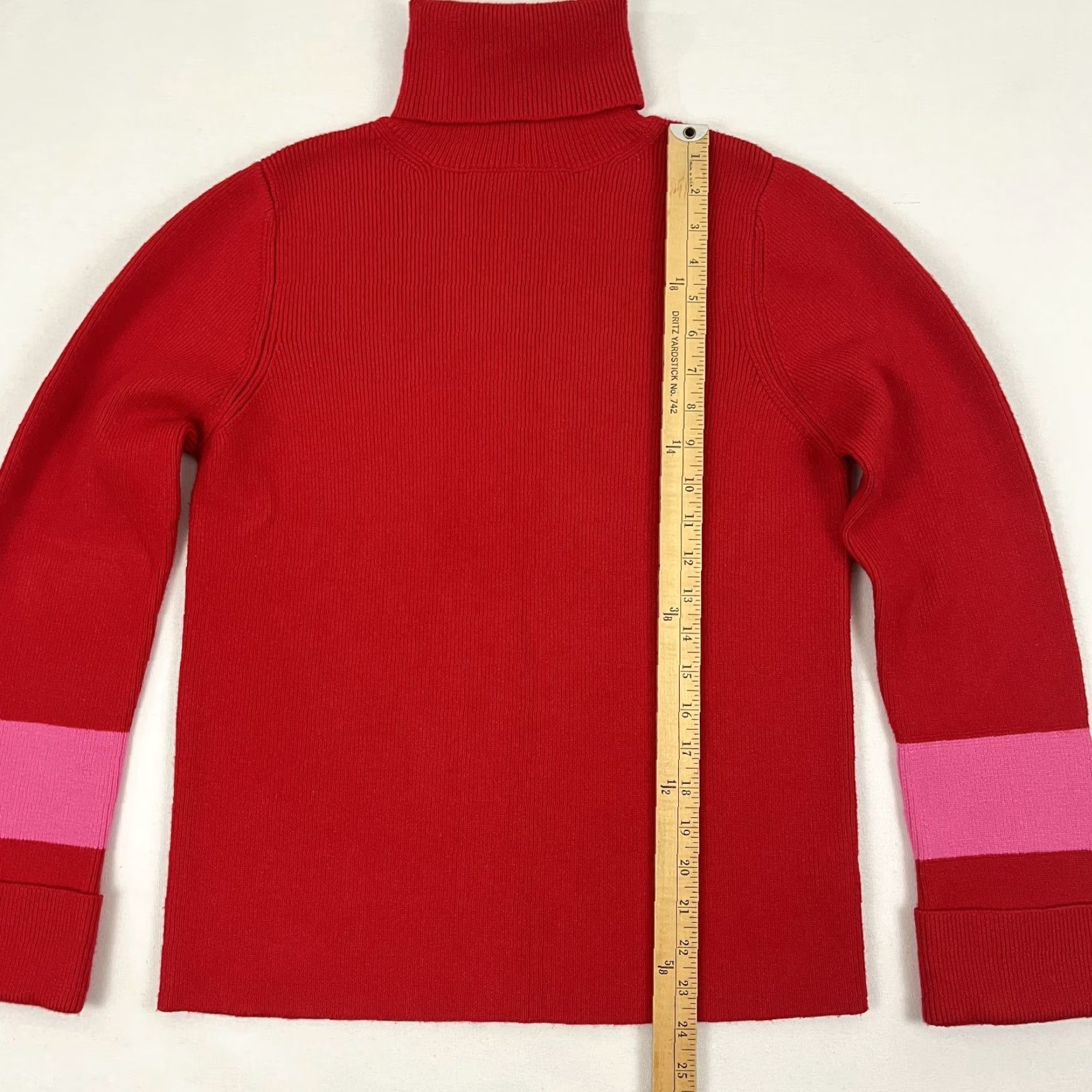 Vintage Hyacinth House Sweater Women Large Red Pink Turtleneck Remi Cocquette Size L / US 10 / IT 46 - 4 Thumbnail