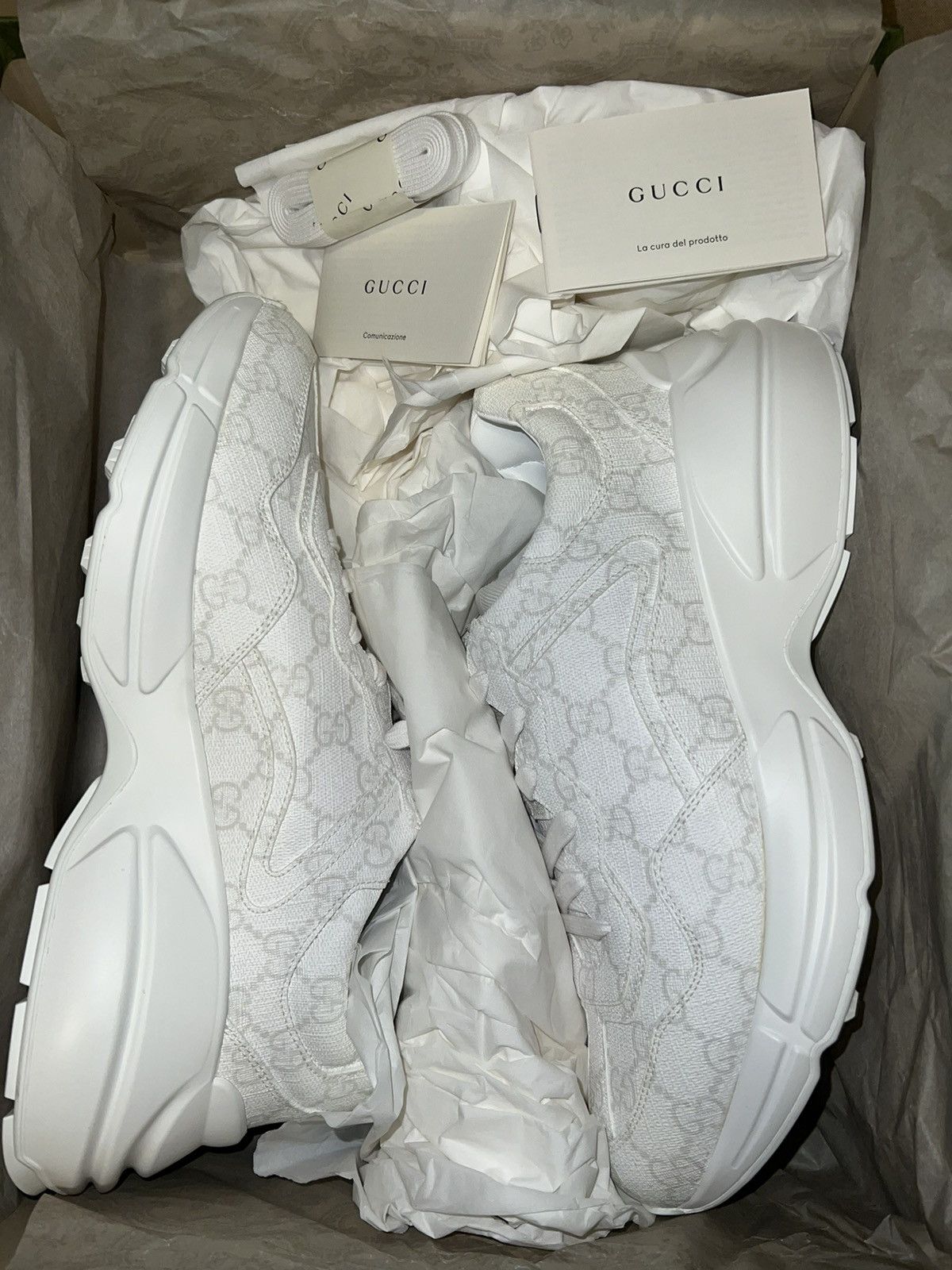 Gucci Gucci Rhyton White GG Supreme Size US 8 / EU 41 - 1 Thumbnail