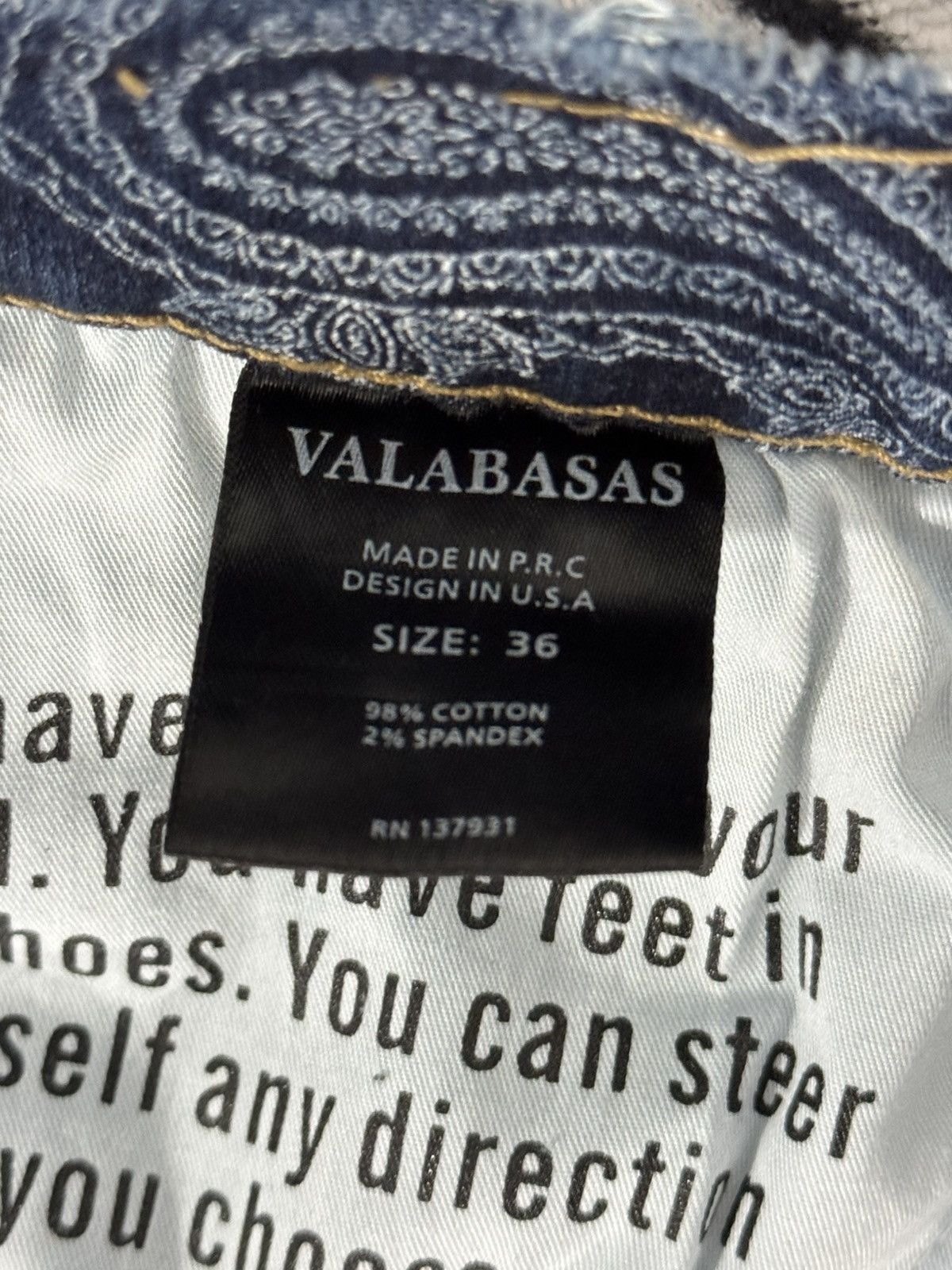 Valabasas Valabasas Jeans Bandana Size: 36 Size US 36 / EU 52 - 10 Thumbnail