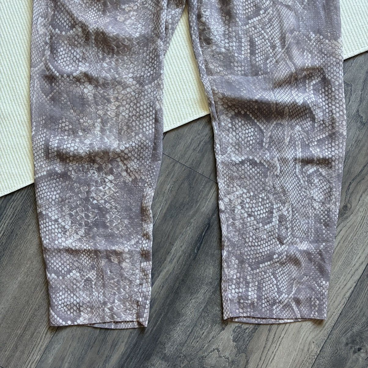 Acne Studios Acne Snake Chiffon Beige Python Print Pants Size 27" / US 4 / IT 40 - 3 Thumbnail