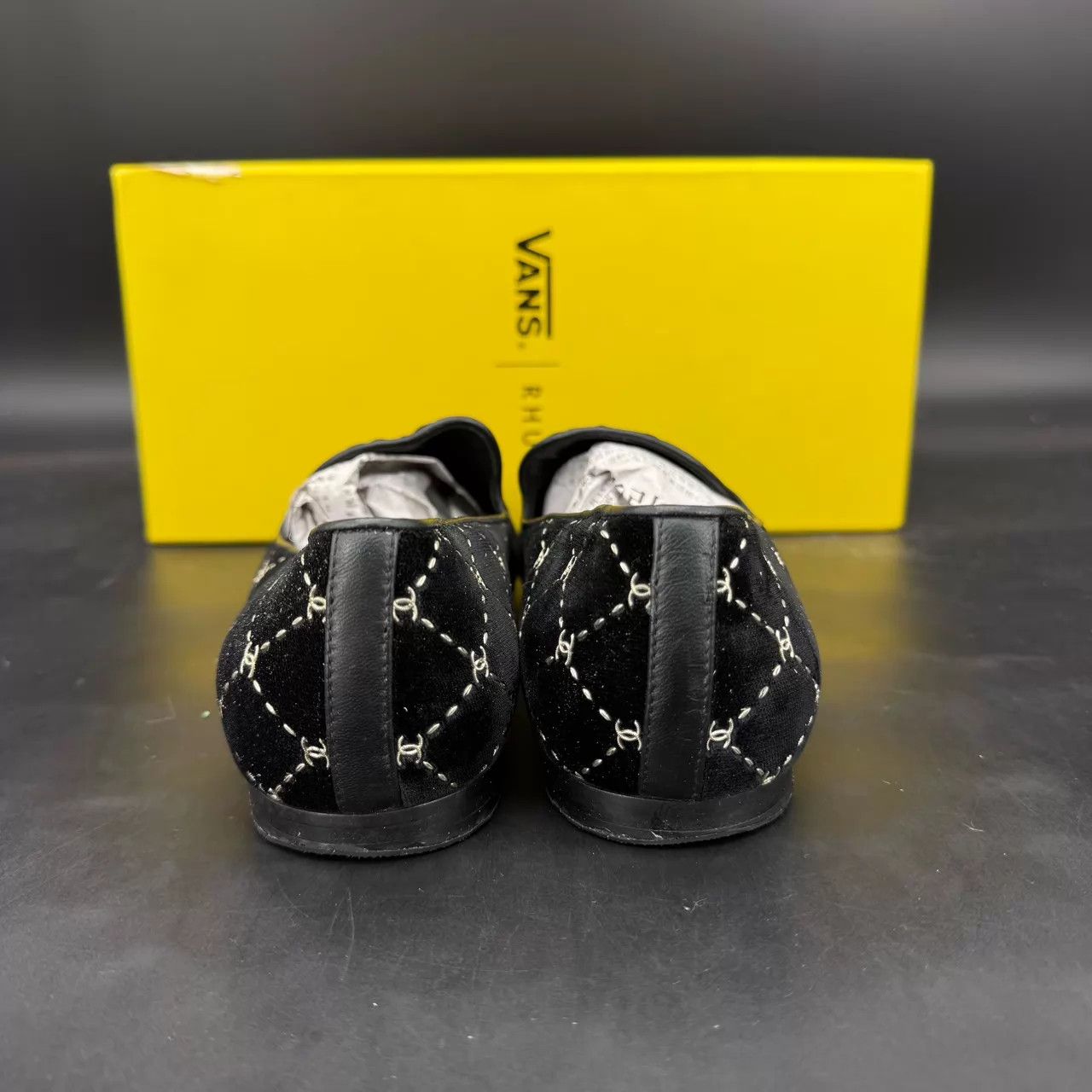 Chanel Chanel Monogram Velvet Flats EU37 Boxed Worn Resoled Size US 6.5 / IT 36.5 - 3 Thumbnail