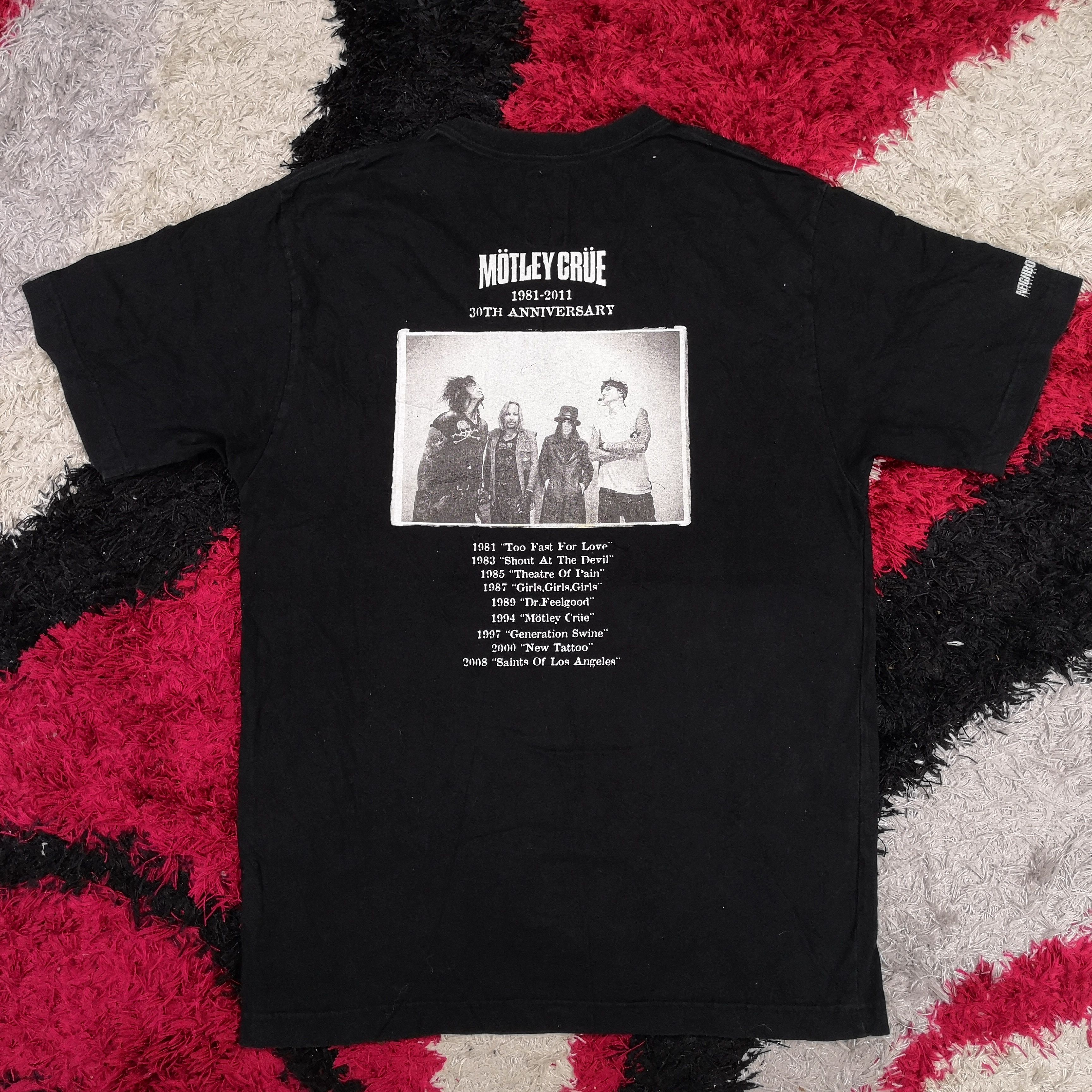90's Motley Crue X Neighborhood T-Shirt 30th Anniversary .