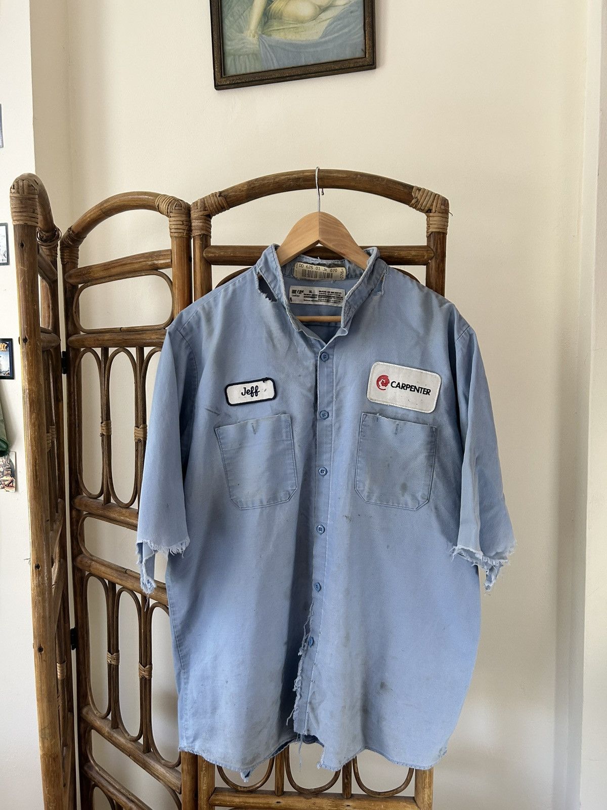 Vintage Vintage 90s Distressed Work Shirt Size US XL / EU 56 / 4 - 3 Thumbnail