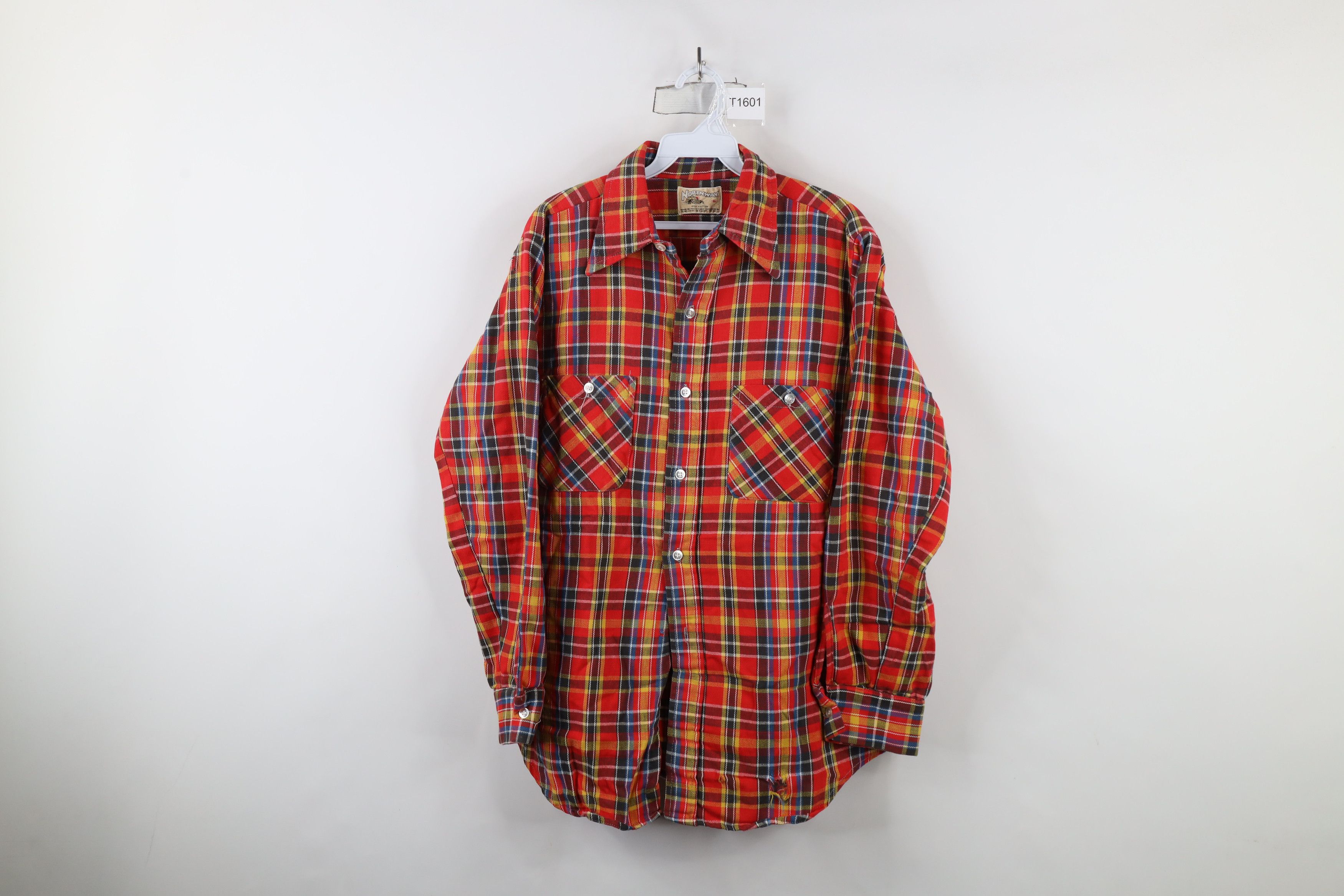 Vintage Vintage 70s Streetwear Collared Button Shirt Plaid USA Size US M / EU 48-50 / 2 - 1 Thumbnail