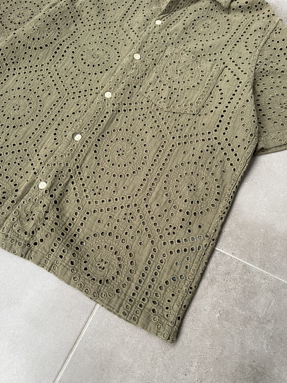 Allsaints !DS! SS23 Allsaints Pueblo SS Laser Swamp Green Shirt Size US M / EU 48-50 / 2 - 9 Thumbnail