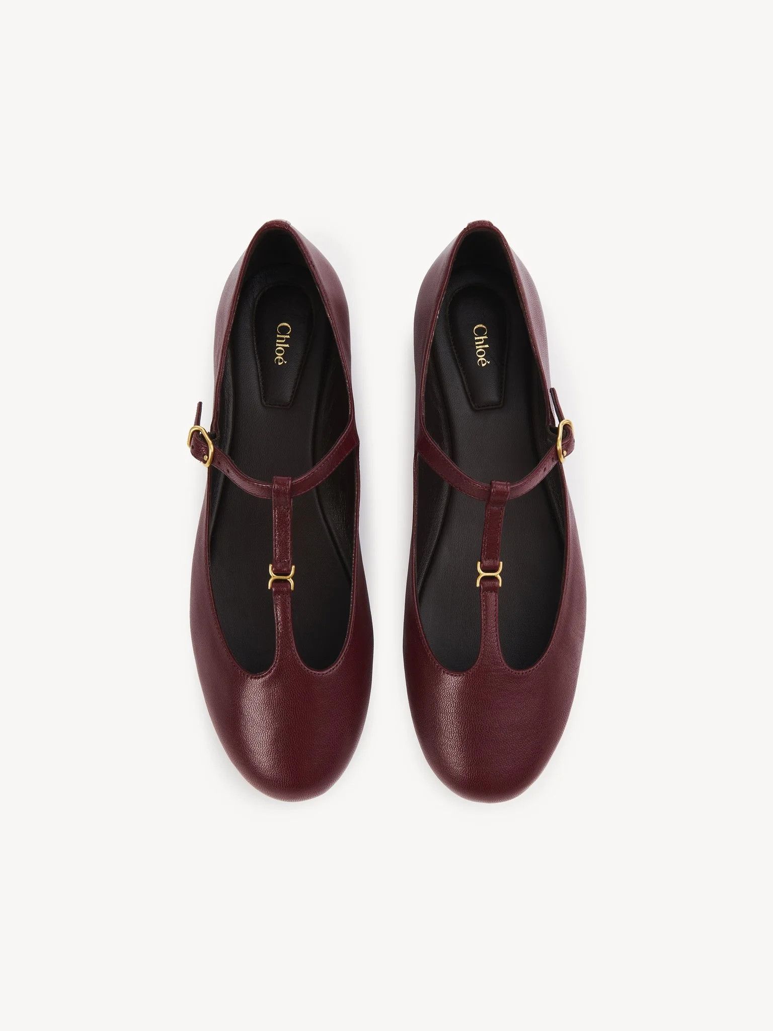 Chloe o1loc1c0226 Marcie Ballerina Flats in Burgundy Size US 7 / IT 37 - 4 Thumbnail