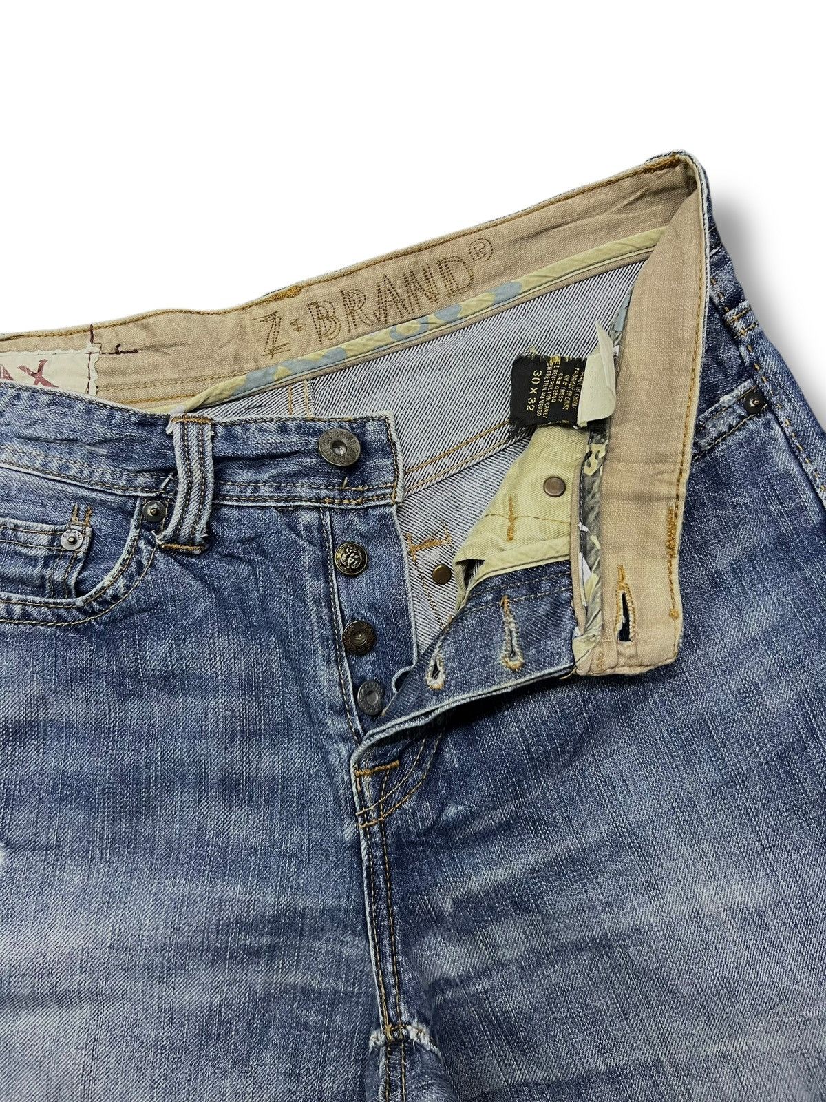 Japanese Brand Vintage Z-Brand - Faded Wash, Distressed Denim Size US 32 / EU 48 - 9 Thumbnail