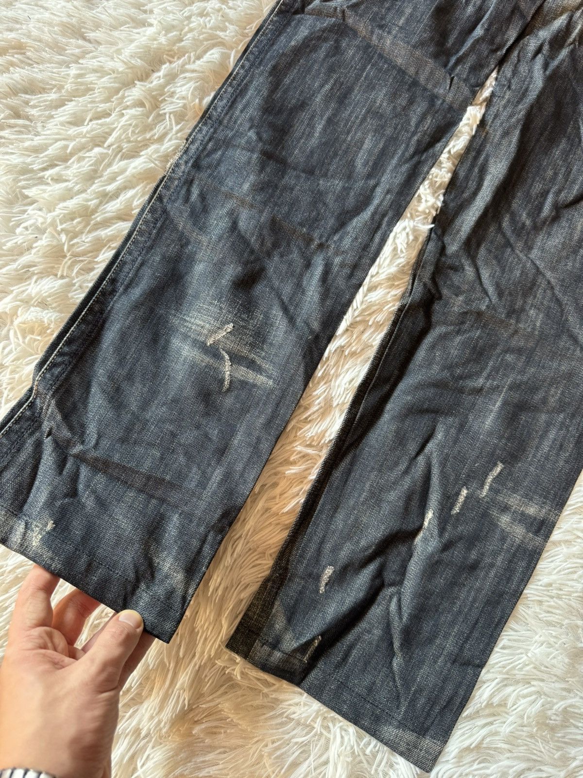 If Six Was Nine × Japanese Brand × Vintage Japanese Vintage Washed Wide Flare Distressed Denim Jeans Size US 33 - 6 Thumbnail