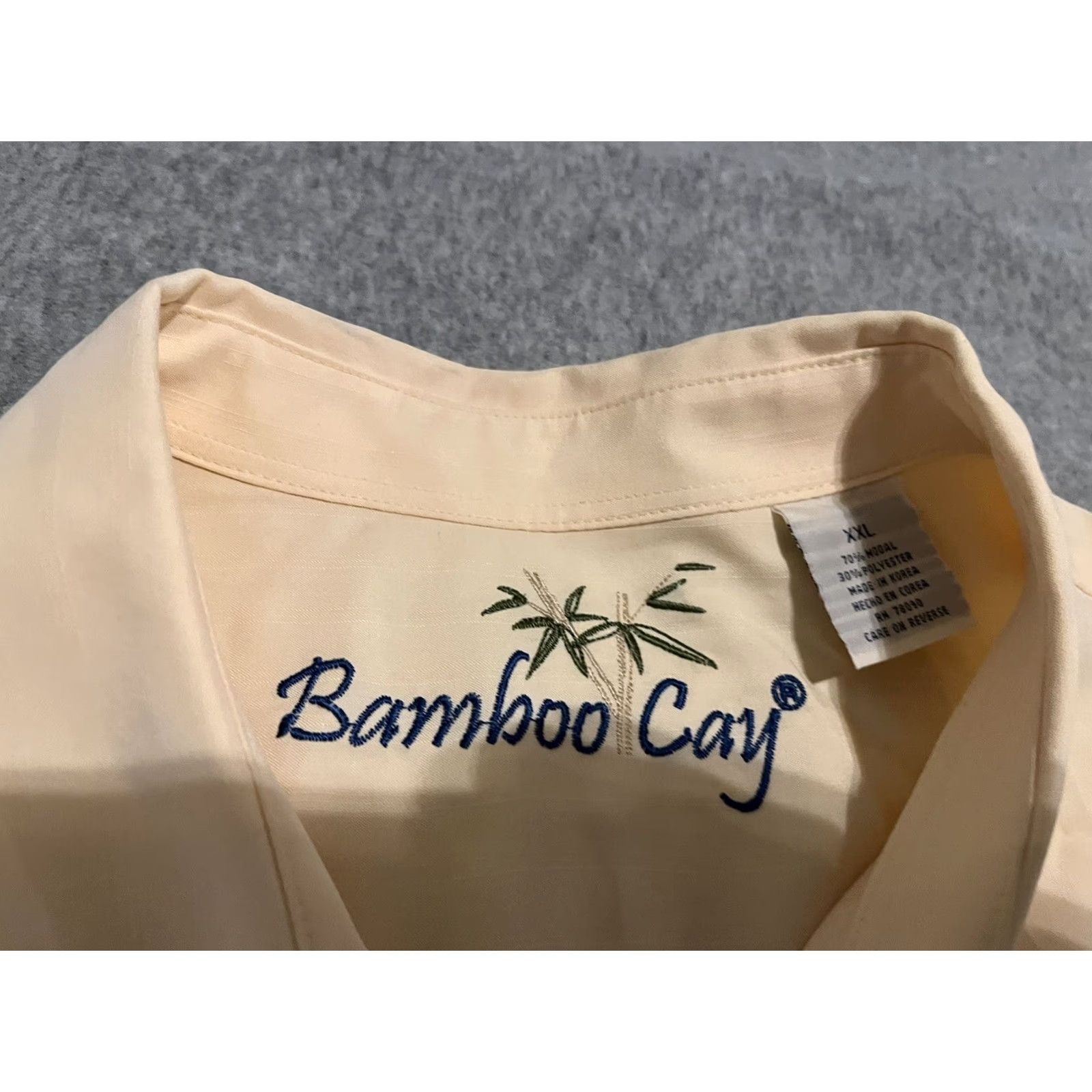 Vintage Bamboo Cay Embroidered Hawaiian California Florida Caribbean Shirt Mens XXL 2XL Size US XXL / EU 58 / 5 - 4 Thumbnail