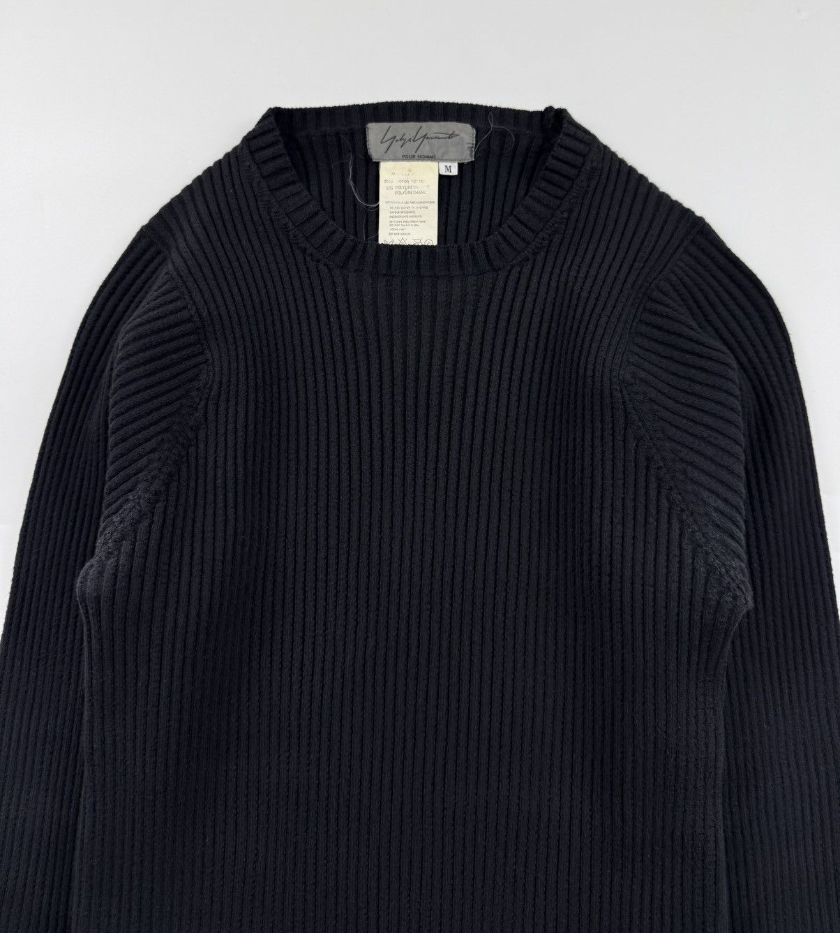 Yohji Yamamoto Yohji Yamamoto Pour Homme S/S’95 Ribbed Fitted Long Sleeve Size US M / EU 48-50 / 2 - 5 Thumbnail