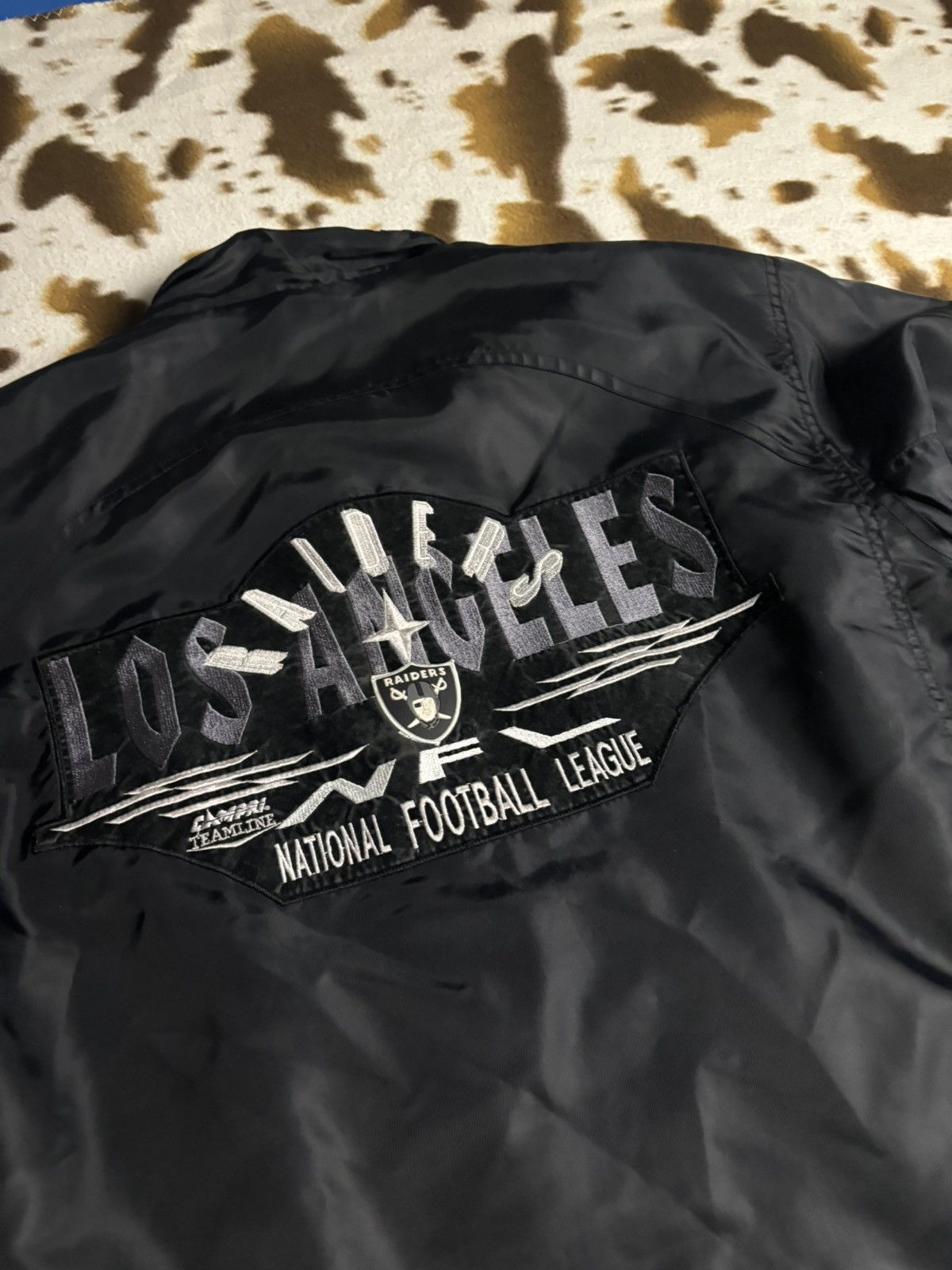 NFL × Vintage Vintage Bomber jacket NFL los Angeles Raiders Logo Campri Size US XL / EU 56 / 4 - 17 Thumbnail